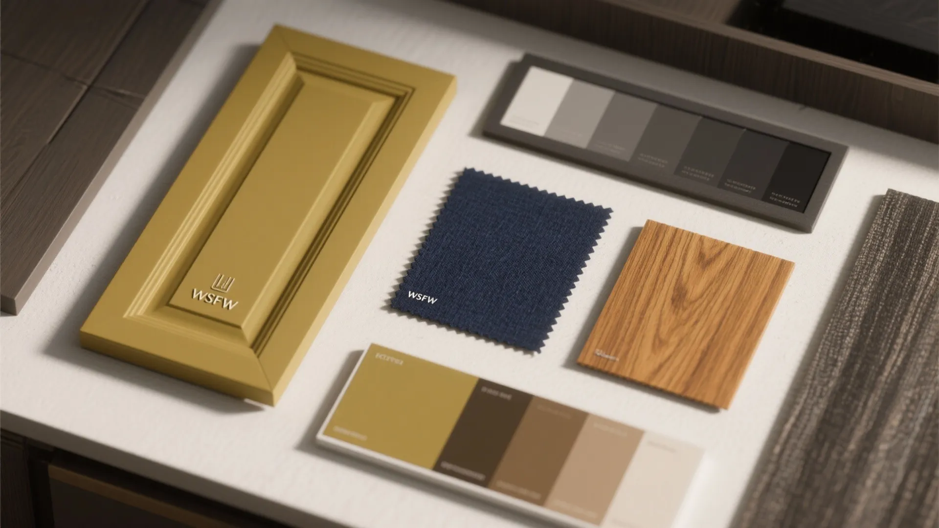 5. Muted Mustard with Deep Accent