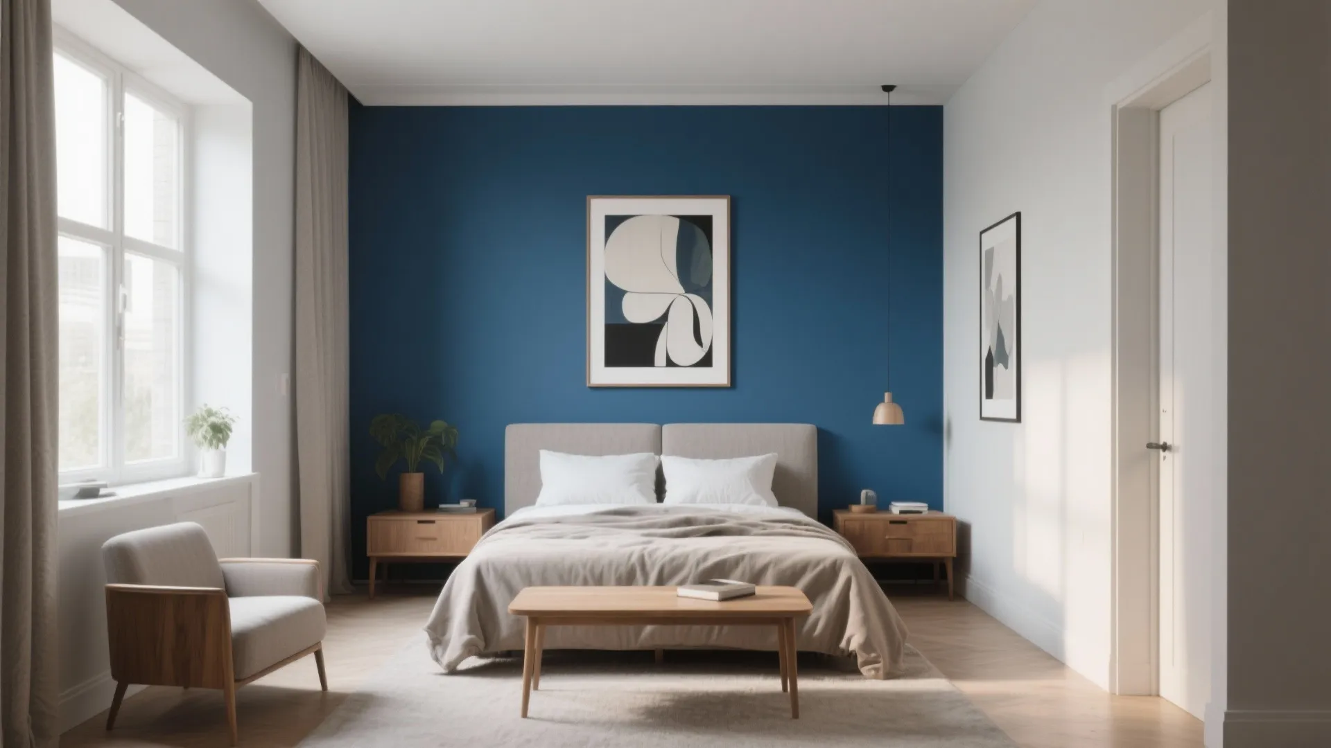 Muted color palettes with focal points