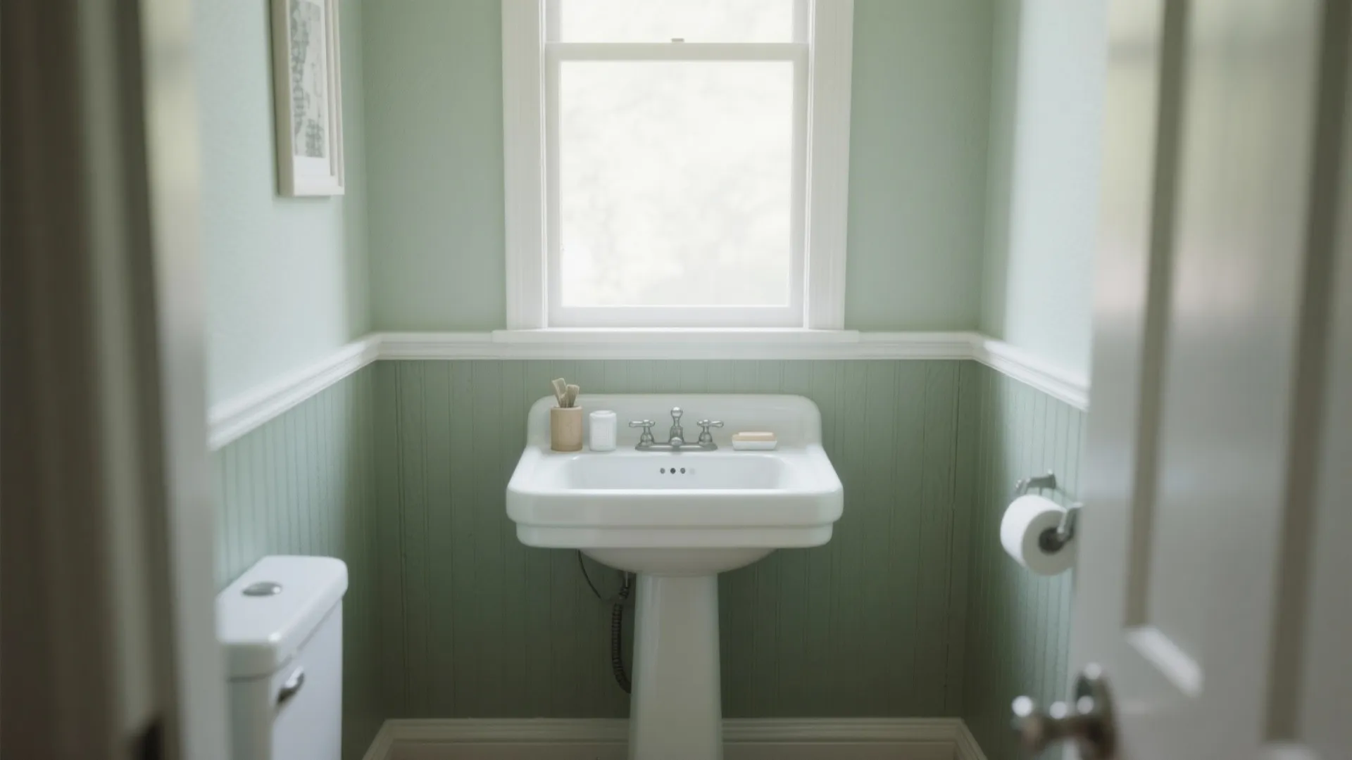 4. Muted Pastels with White Trim