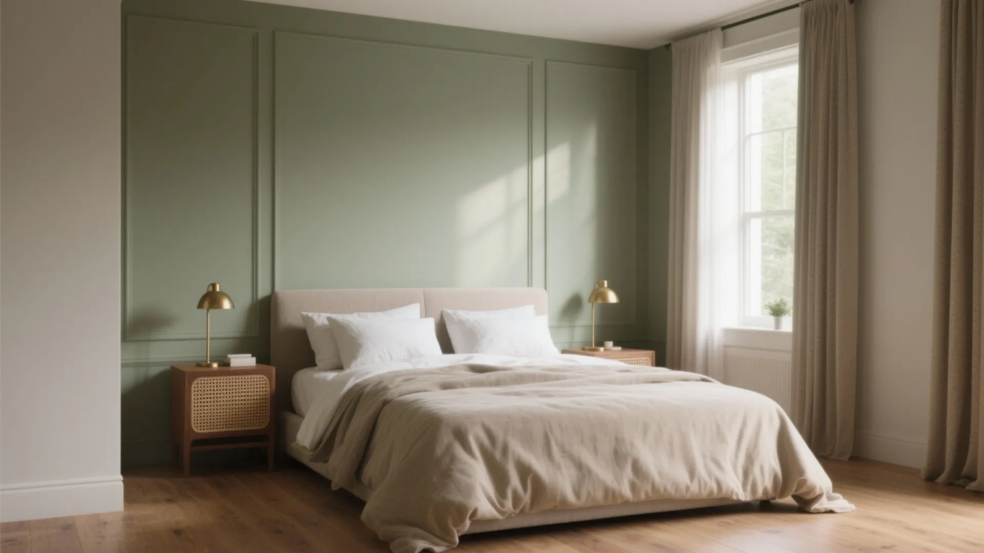 2. Muted Sage for a Restful, Natural Feel