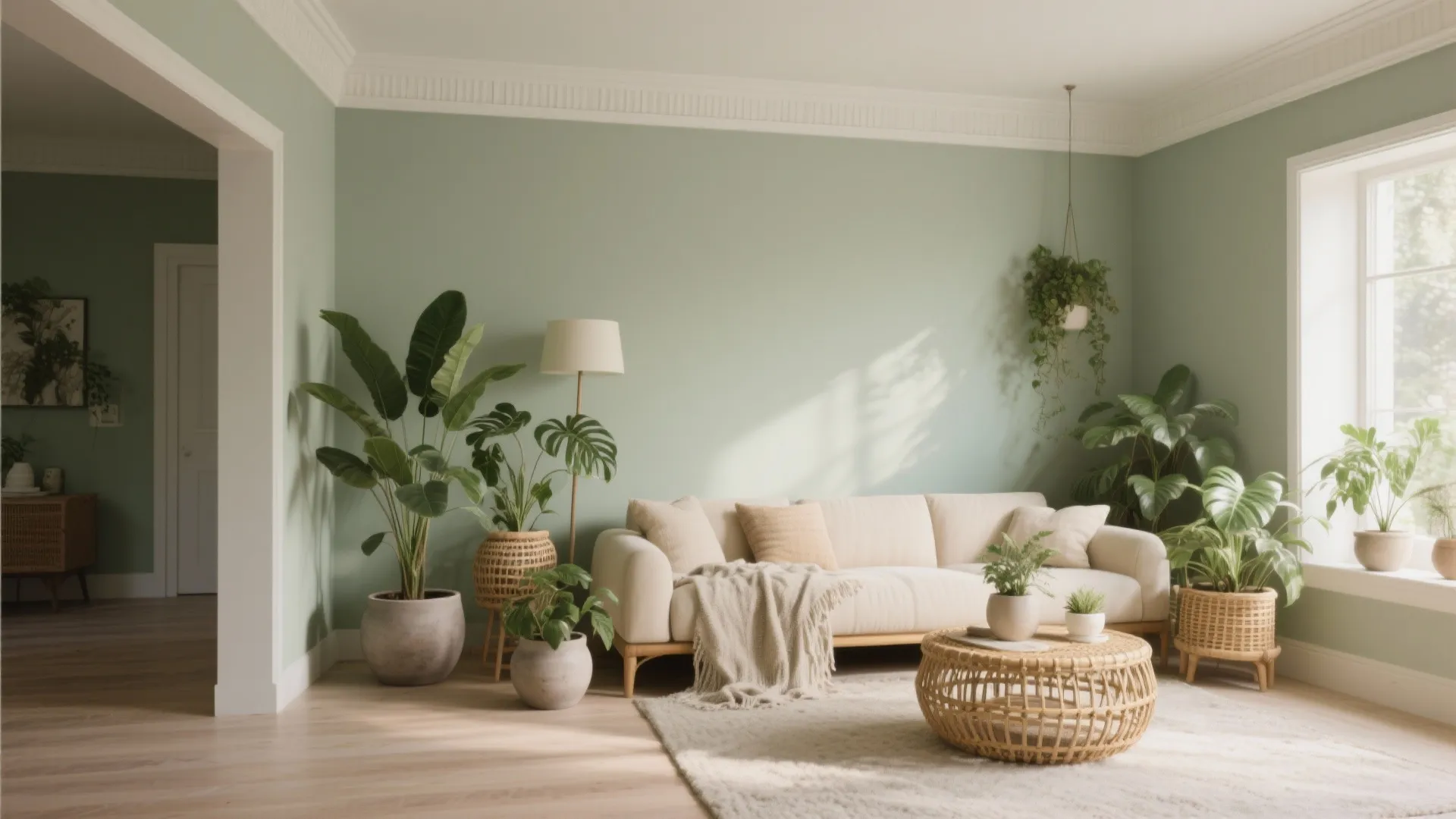 2. Muted Sage for Organic Calm