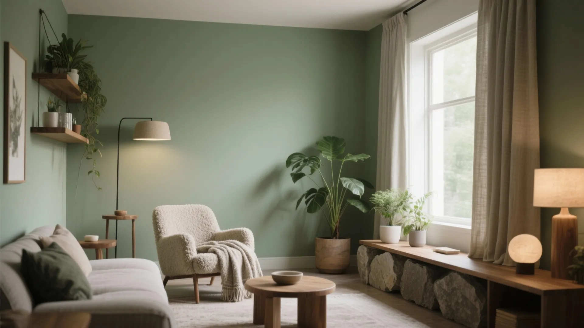 Muted Sage Green for Biophilic Calm