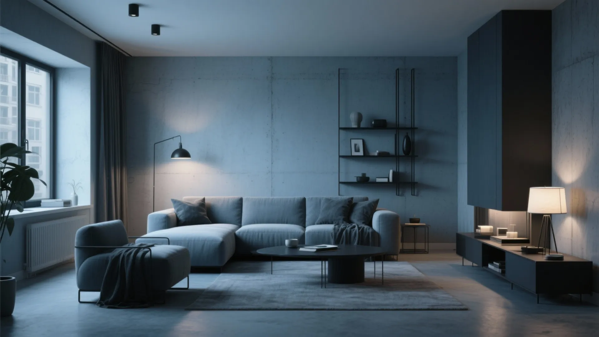 4. Muted Slate Blue for Modern Calm