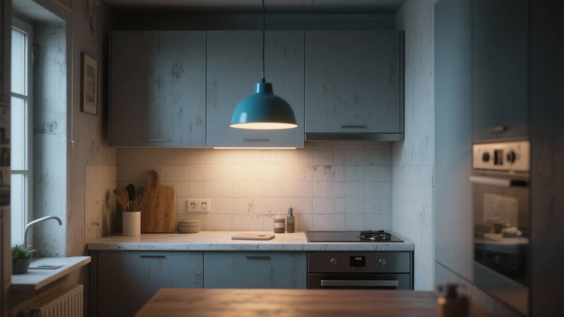 3. Mood through Muted Palette and Spotlighting