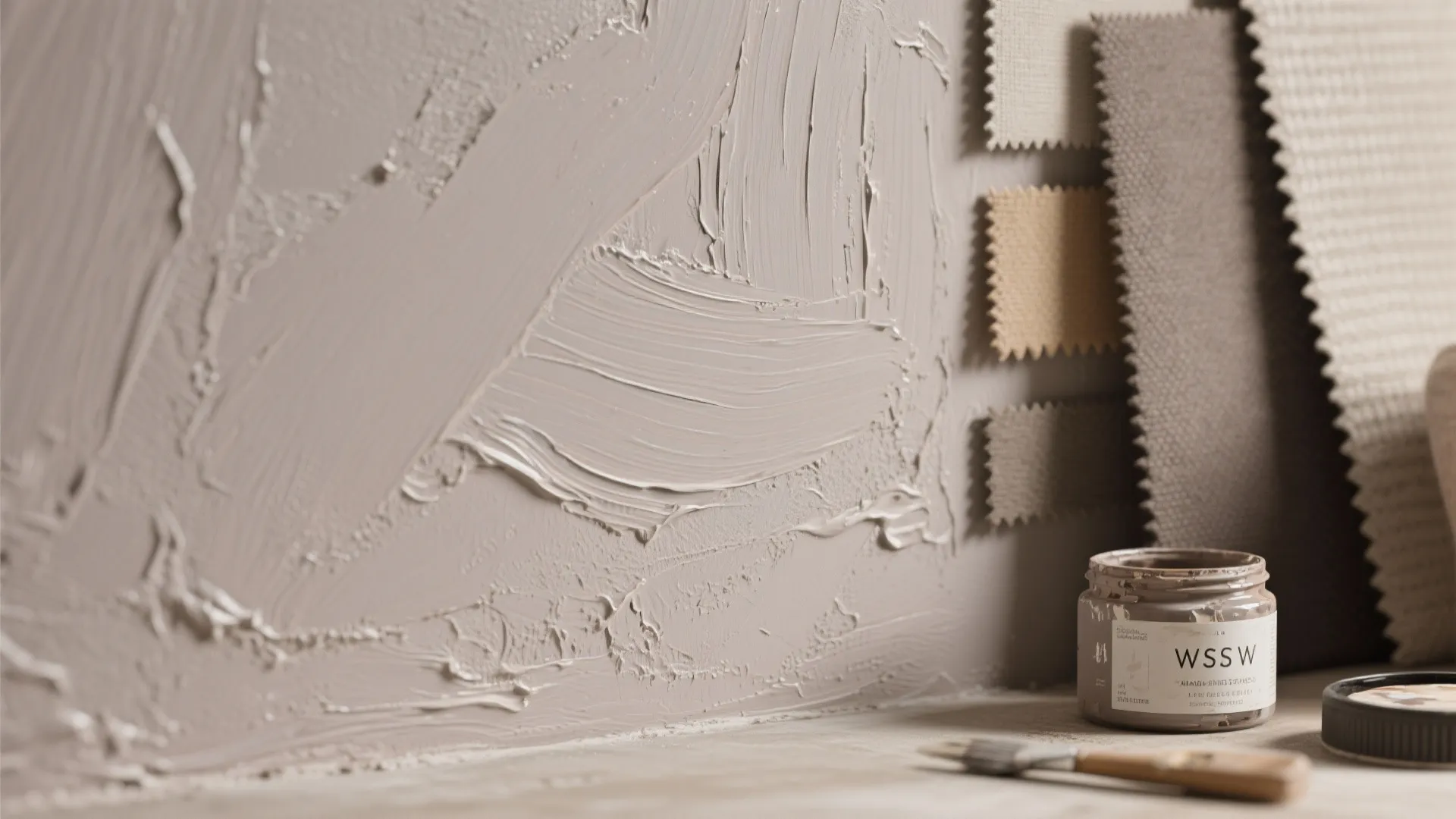 4. Muted Taupe with Textured Finishes