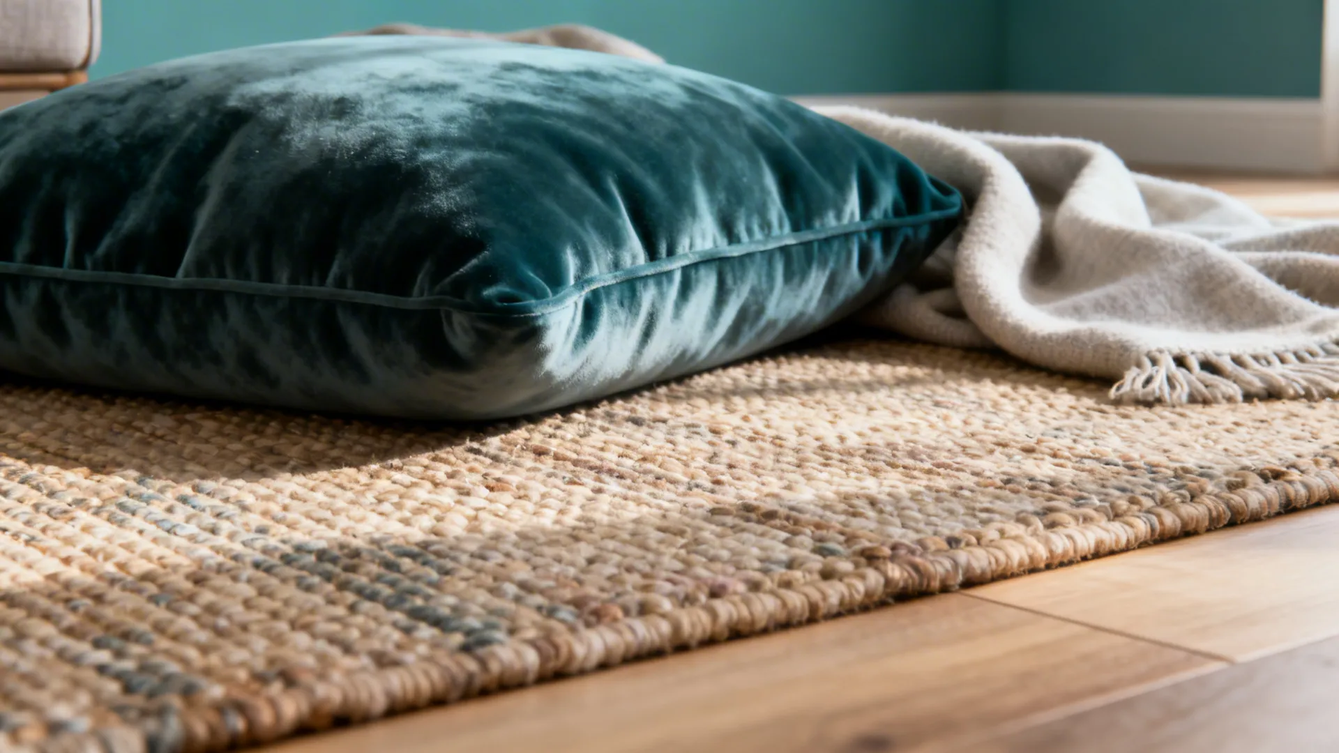 3. Muted Teal with Layered Textures