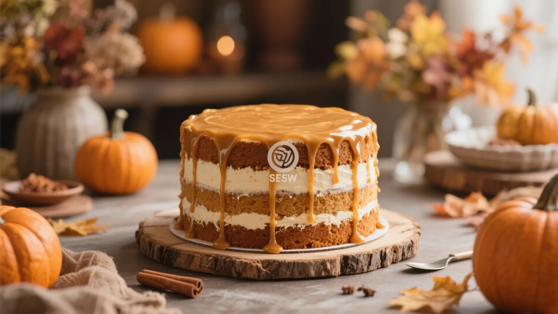 2. Naked Layers with Caramel Drip