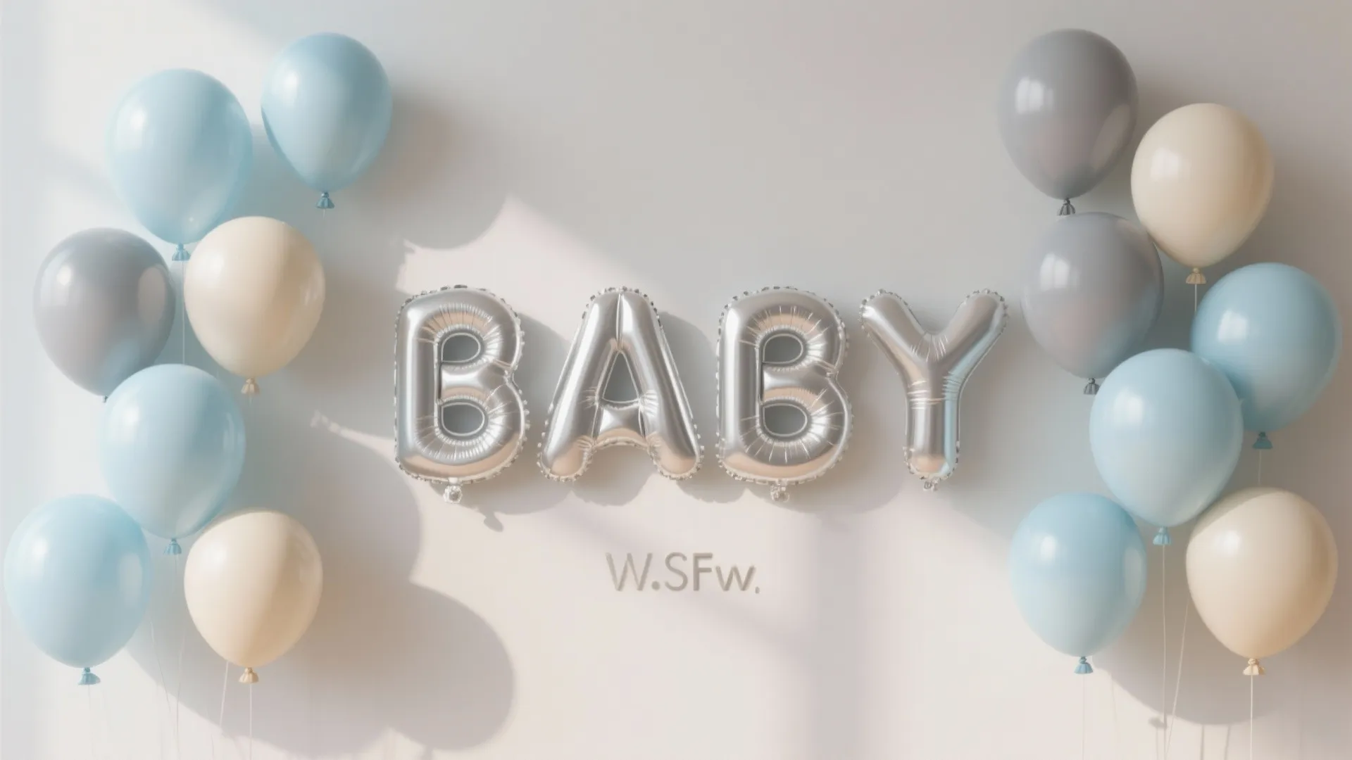 Statement Baby Name Balloon with Gentle Color Gradient