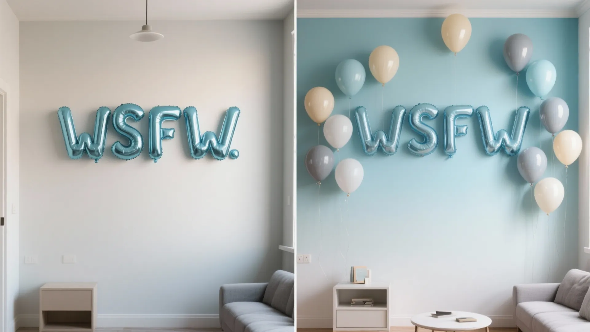 Statement Baby Name Balloon with Gentle Color Gradient