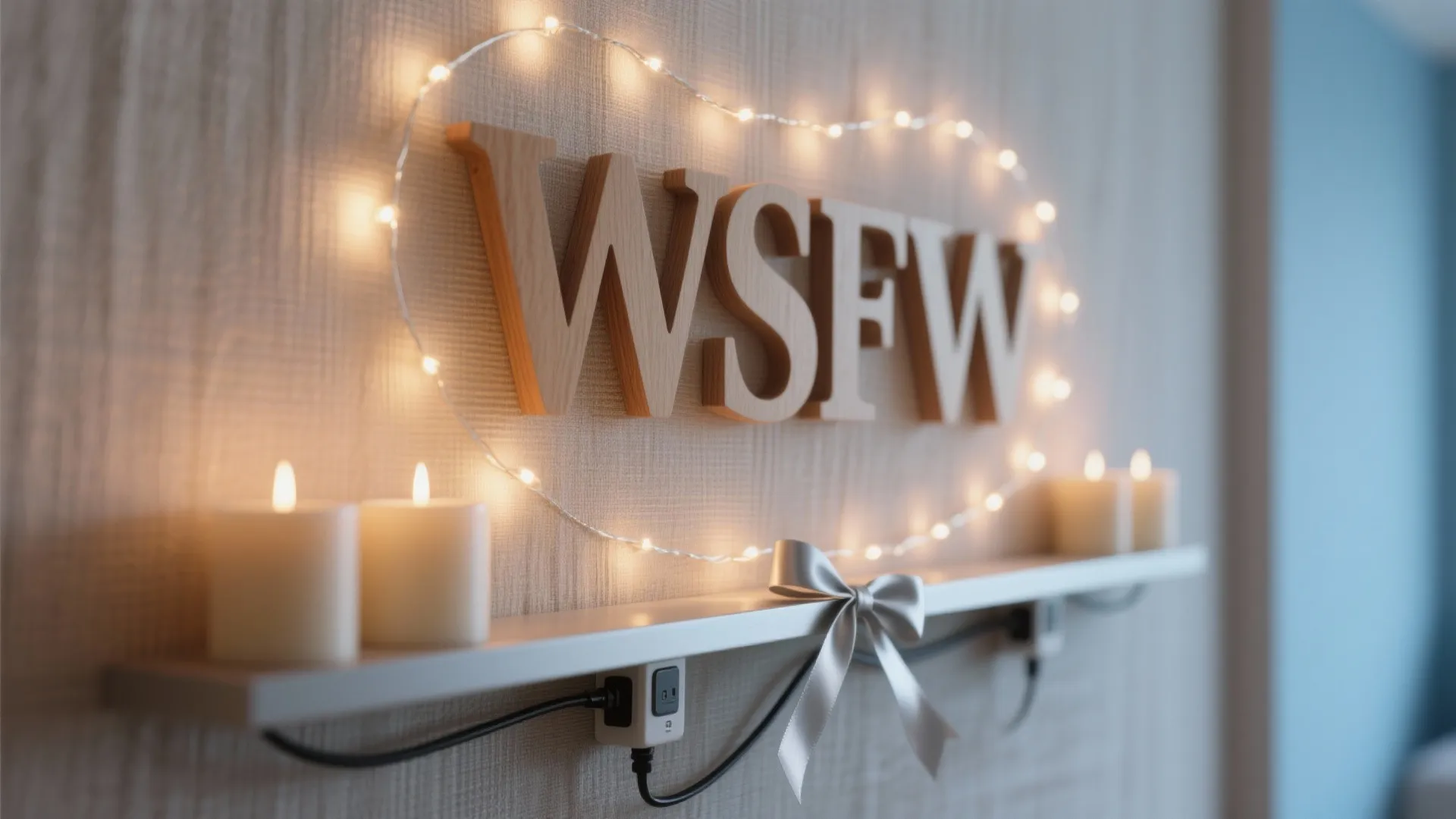 Personalized Name Wall with Safe, Cozy Lighting