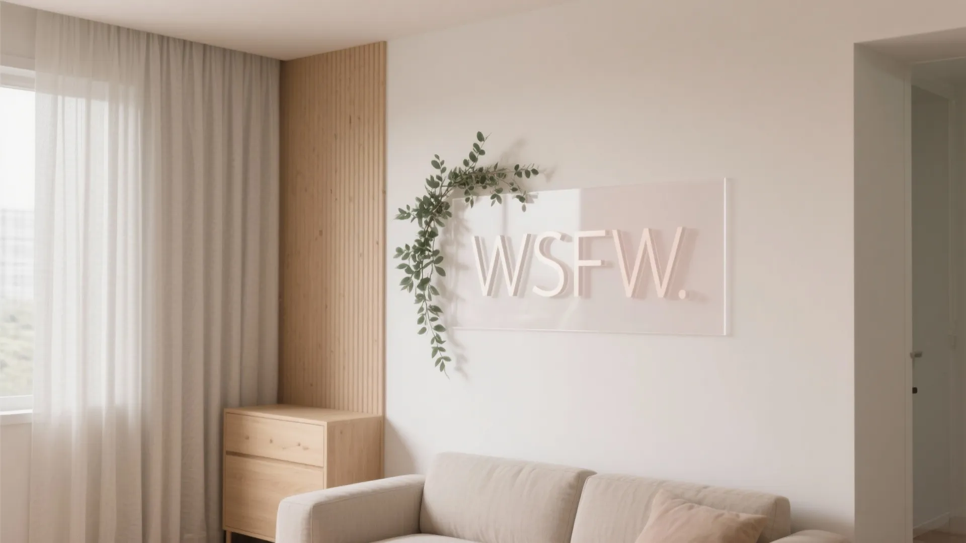 Minimalist Backdrop & Name Wall