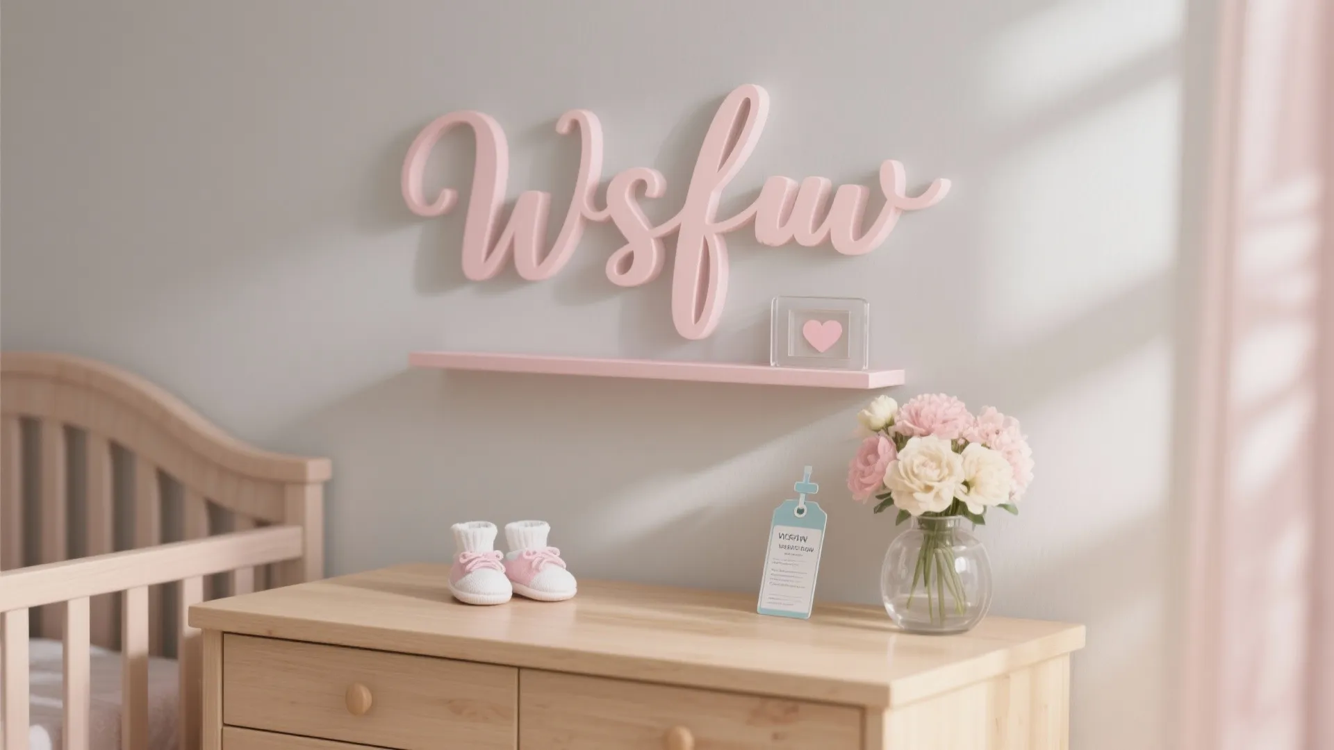 Personalized Name Wall and Keepsake Shelf
