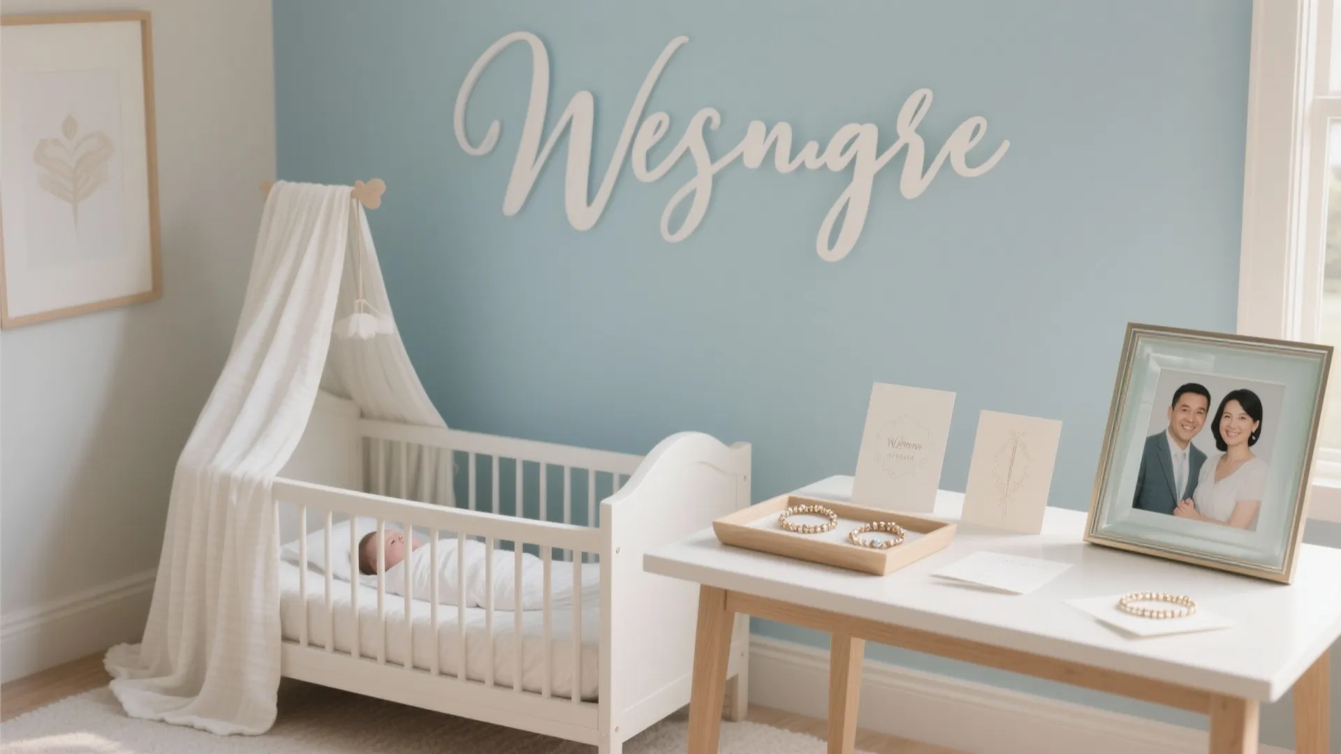 Personalized Name Wall & Keepsake Table