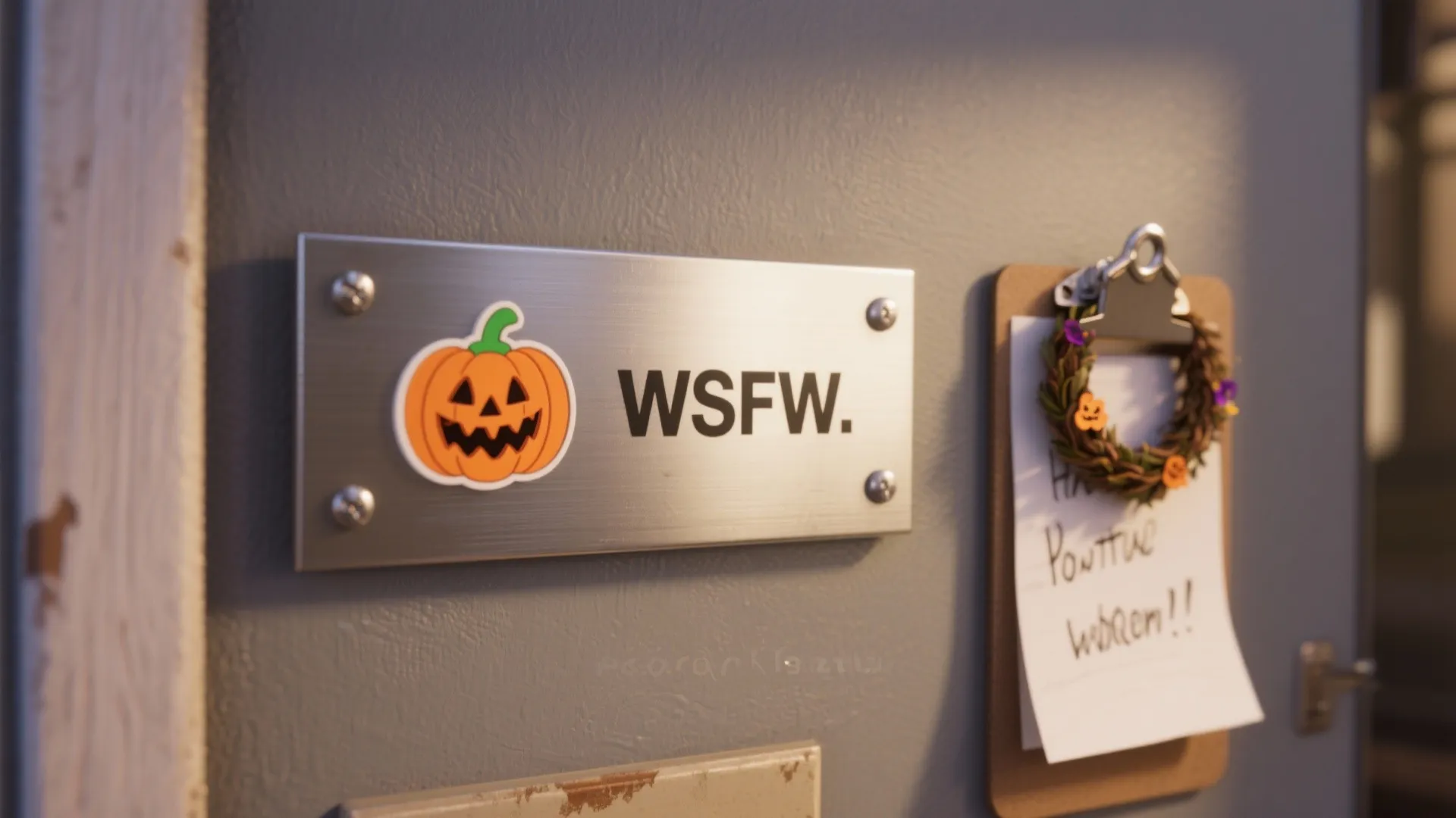 3. Playful Nameplate Swap with a Theme Accent