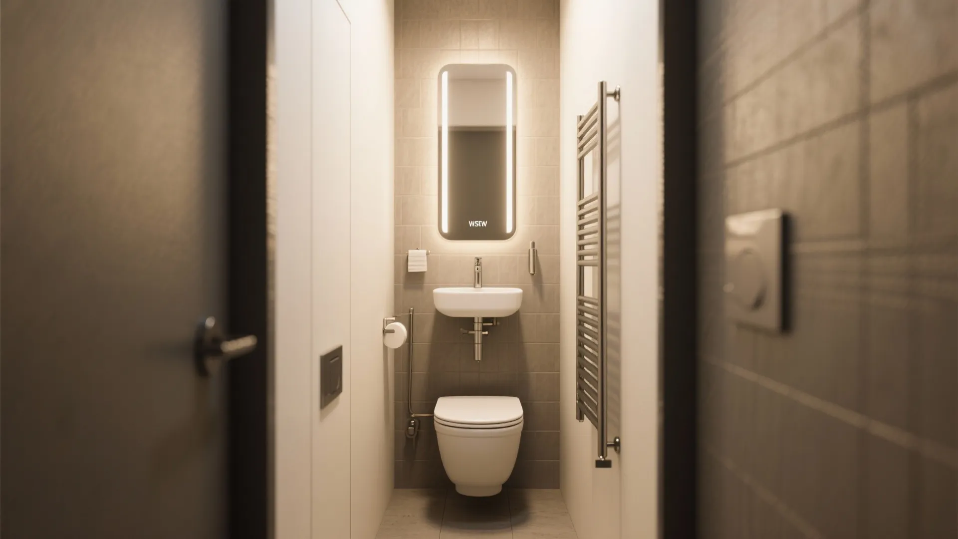 3. The Narrow 3'x6' Powder Room