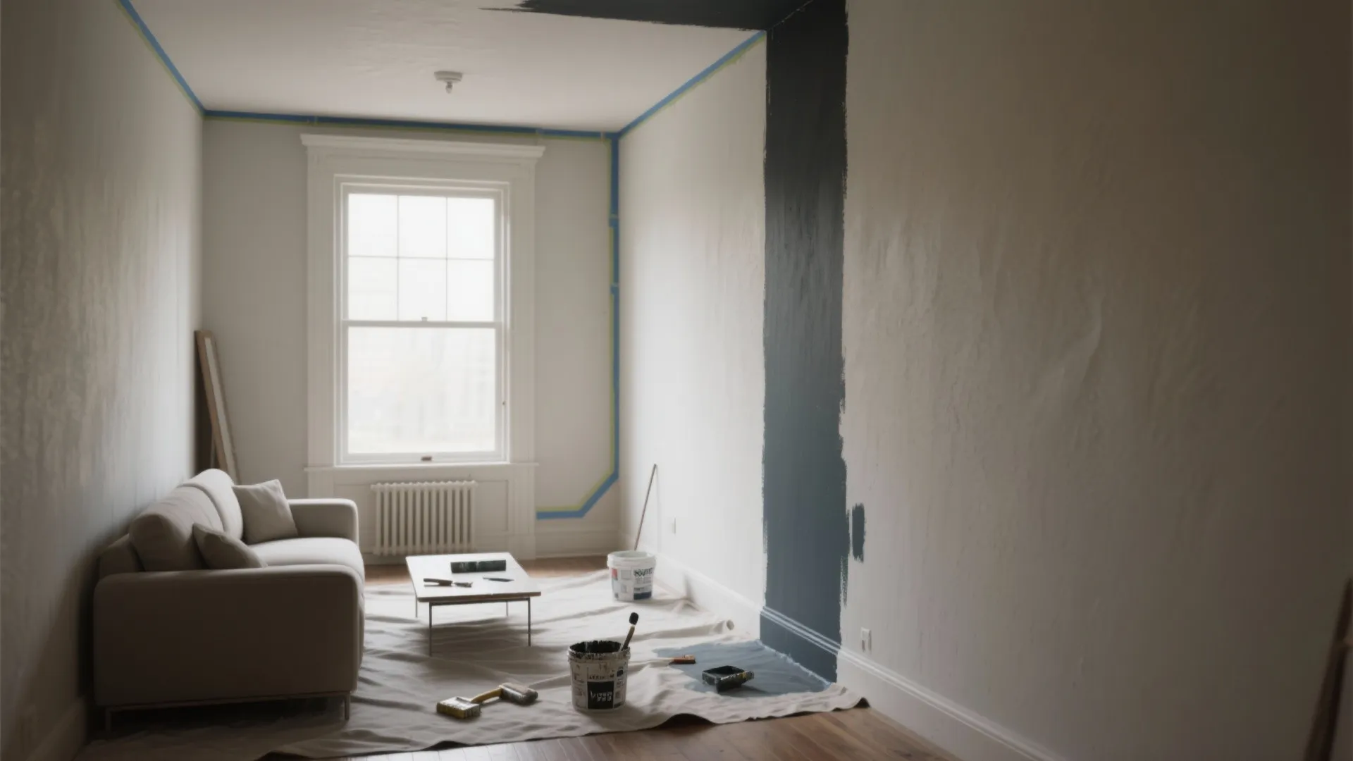 1. Narrow Accent Bands to Lengthen Short Rooms