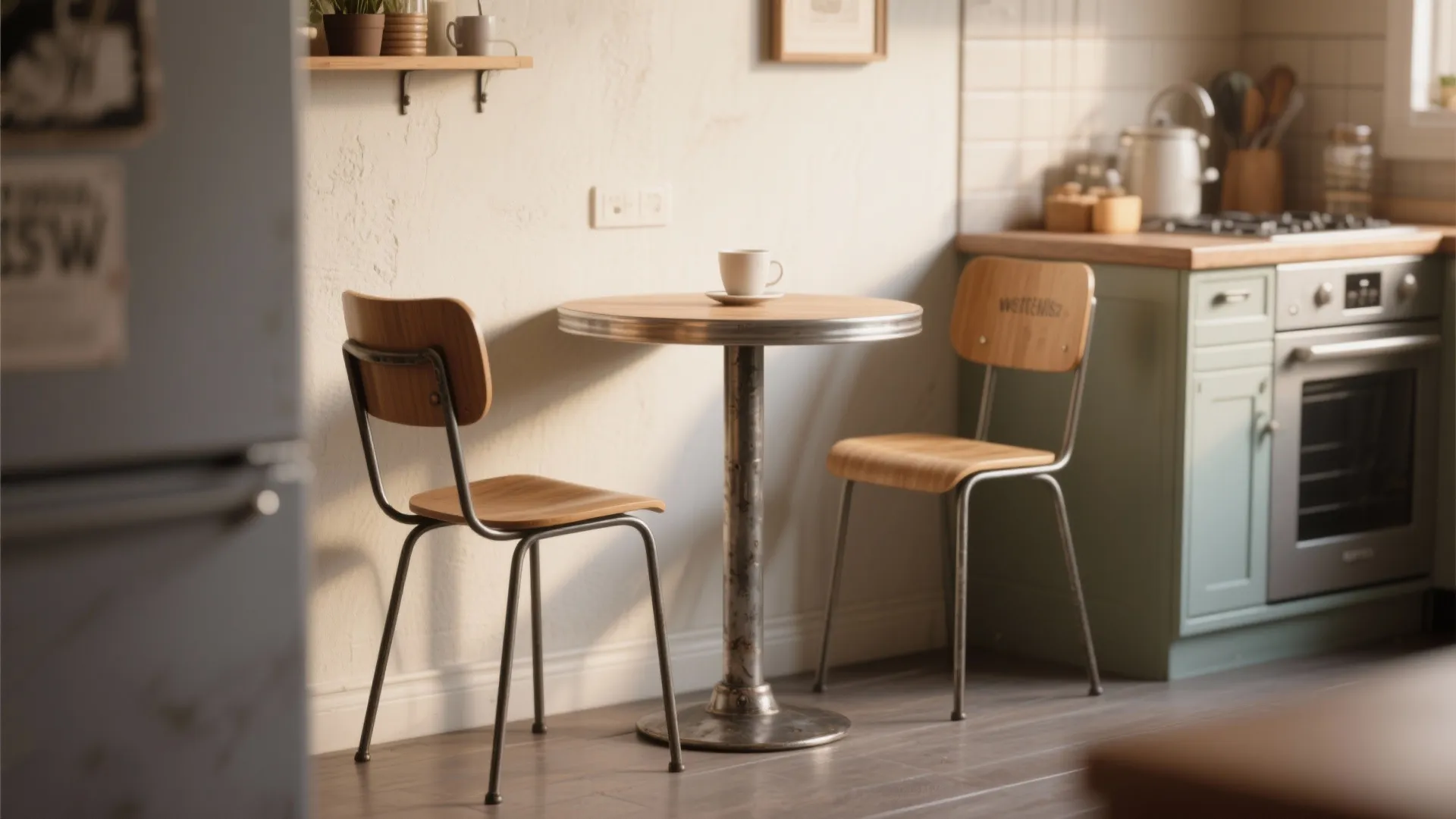 2. Narrow bistro-style tables