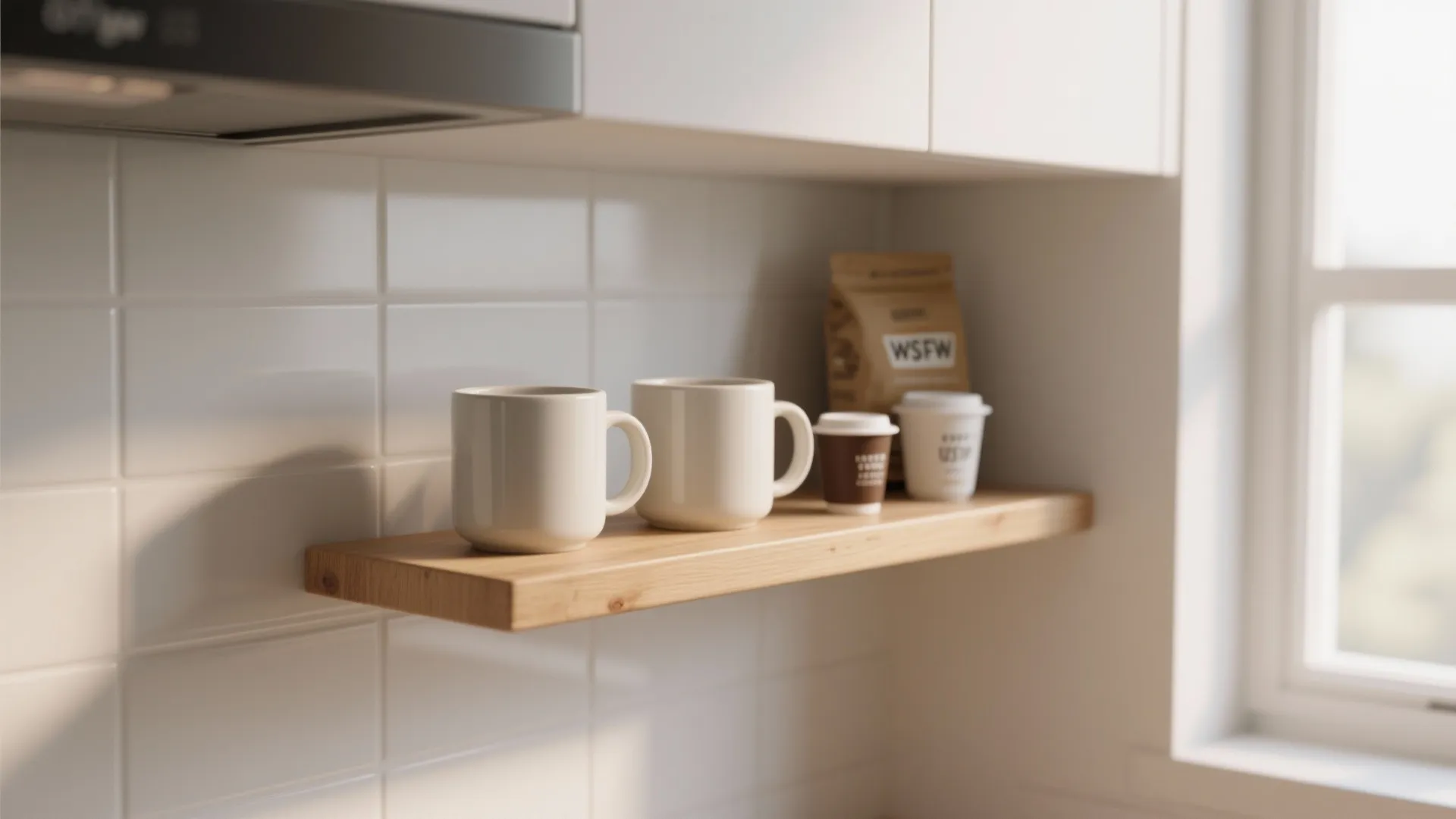 1. Narrow shelves for breakfast zones