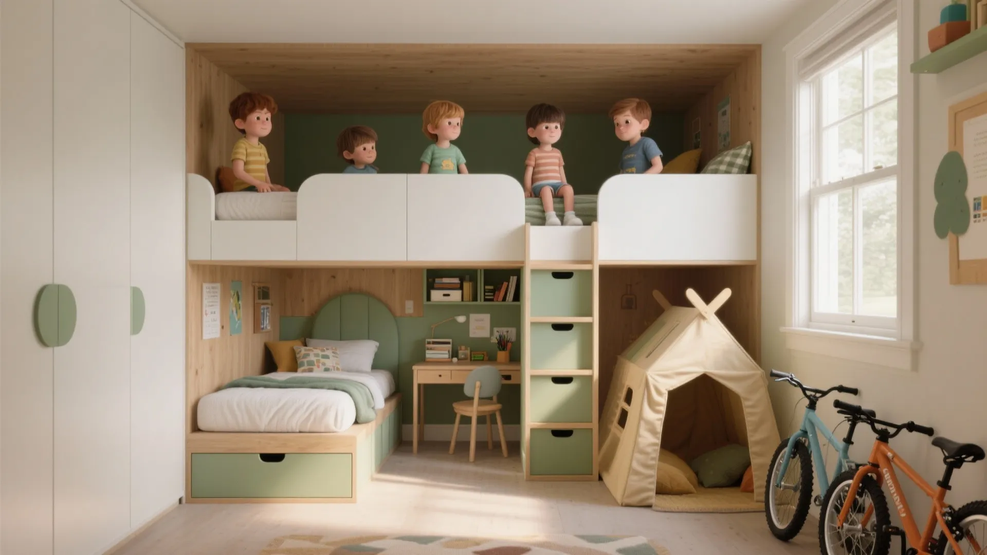 Small Bunk Room Ideas: 5 Creative Layouts: Space-saving bunk room ideas I learned over 10 years designing small bedrooms
