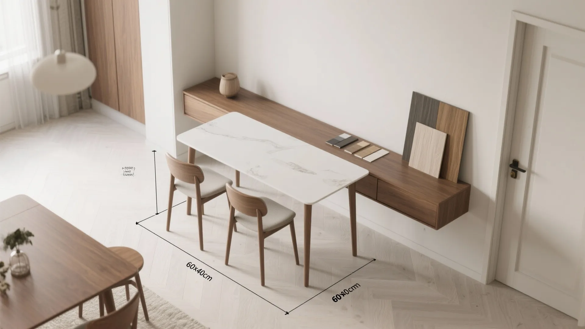 3. Narrow Rectangular Table with Dual Purpose