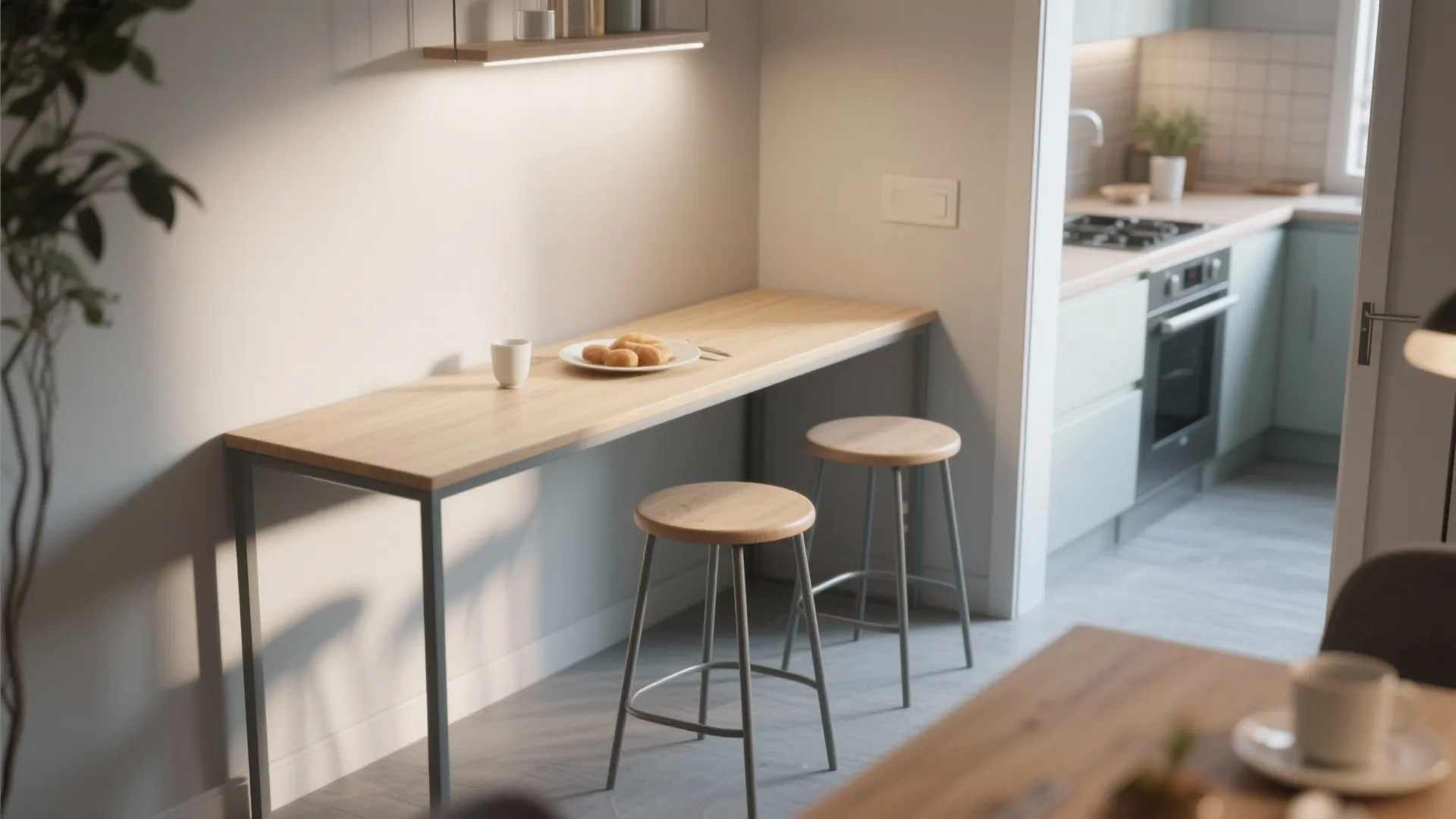 2. Narrow console-to-table