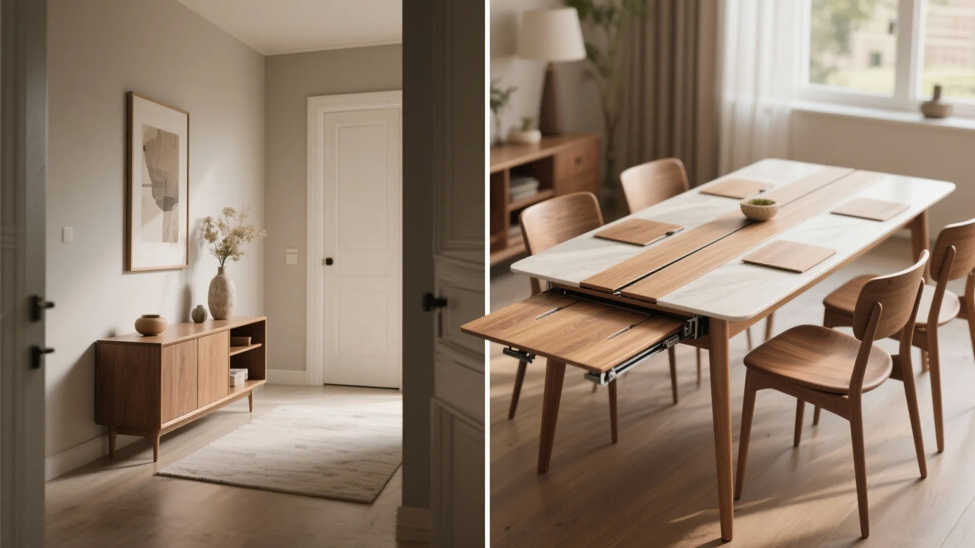 2. Narrow Extendable Console Table