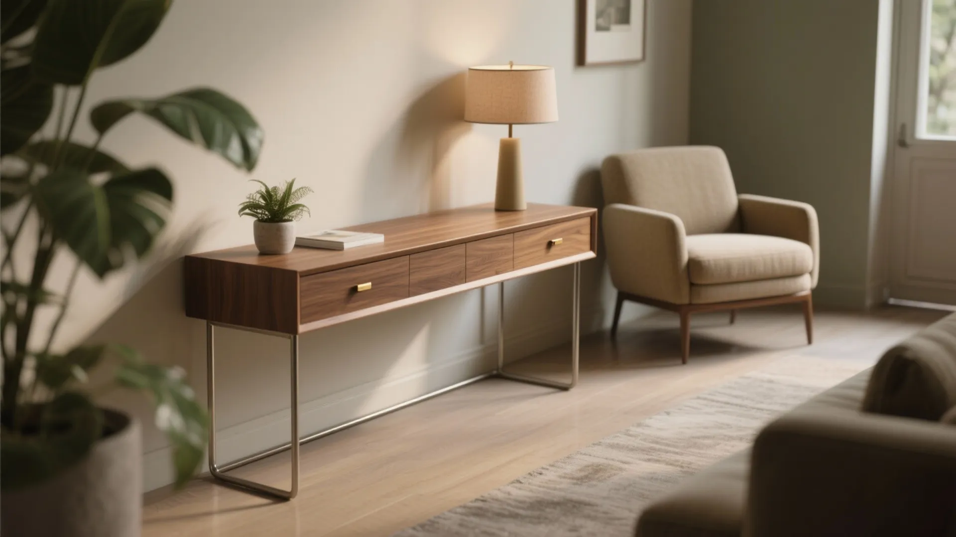 1. The Narrow Console-as-End Table