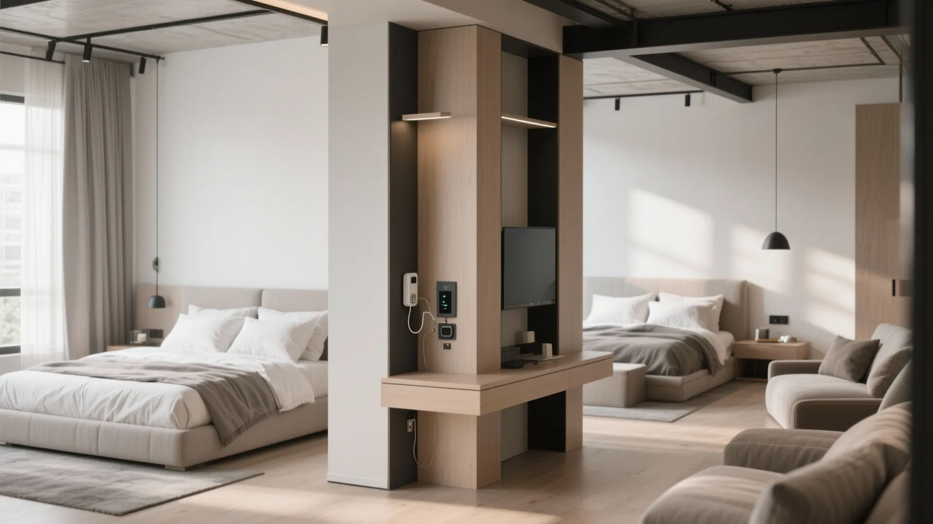 9. Narrow Console as Room Divider