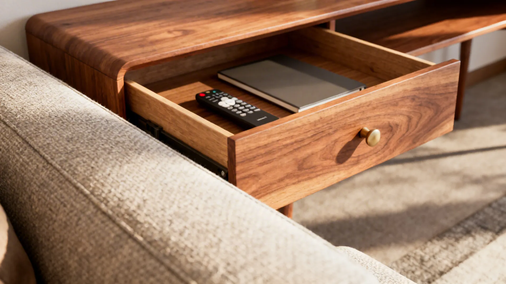 1. Narrow console side table with drawers