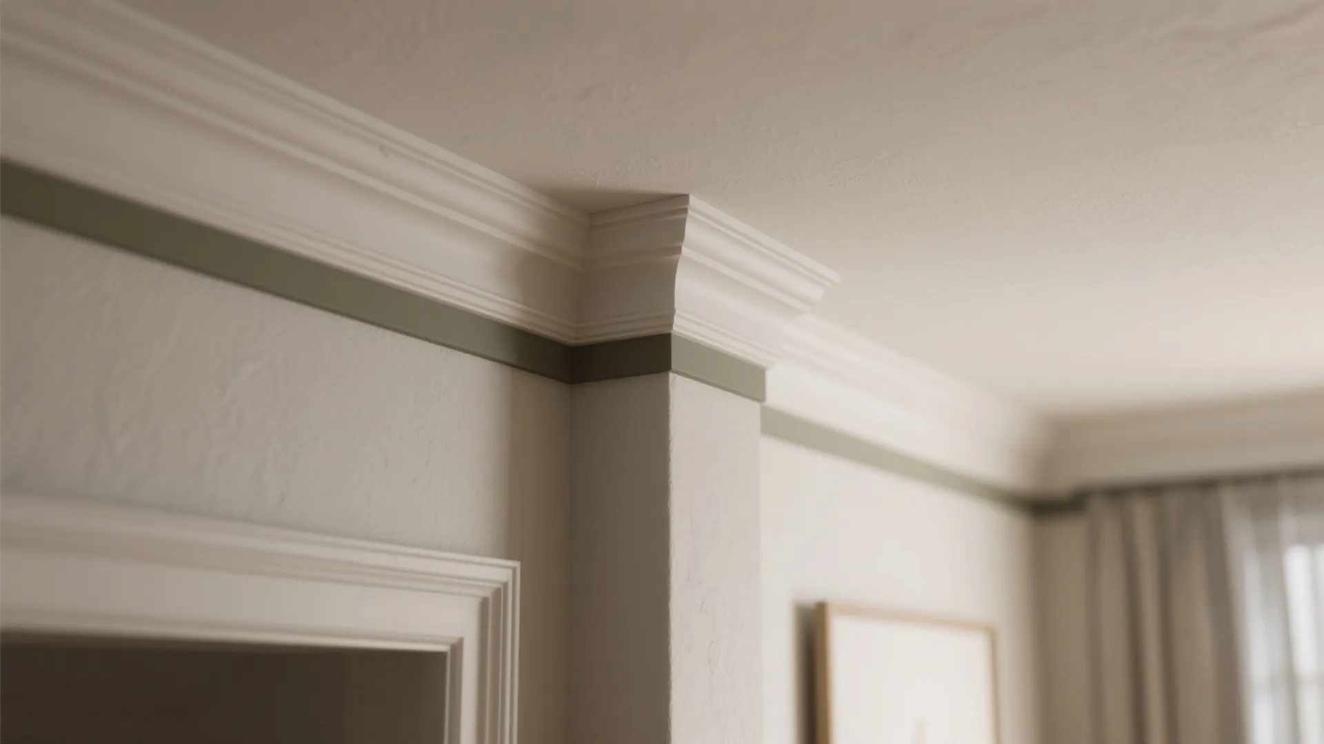 2. Add narrow crown molding for subtle elevation