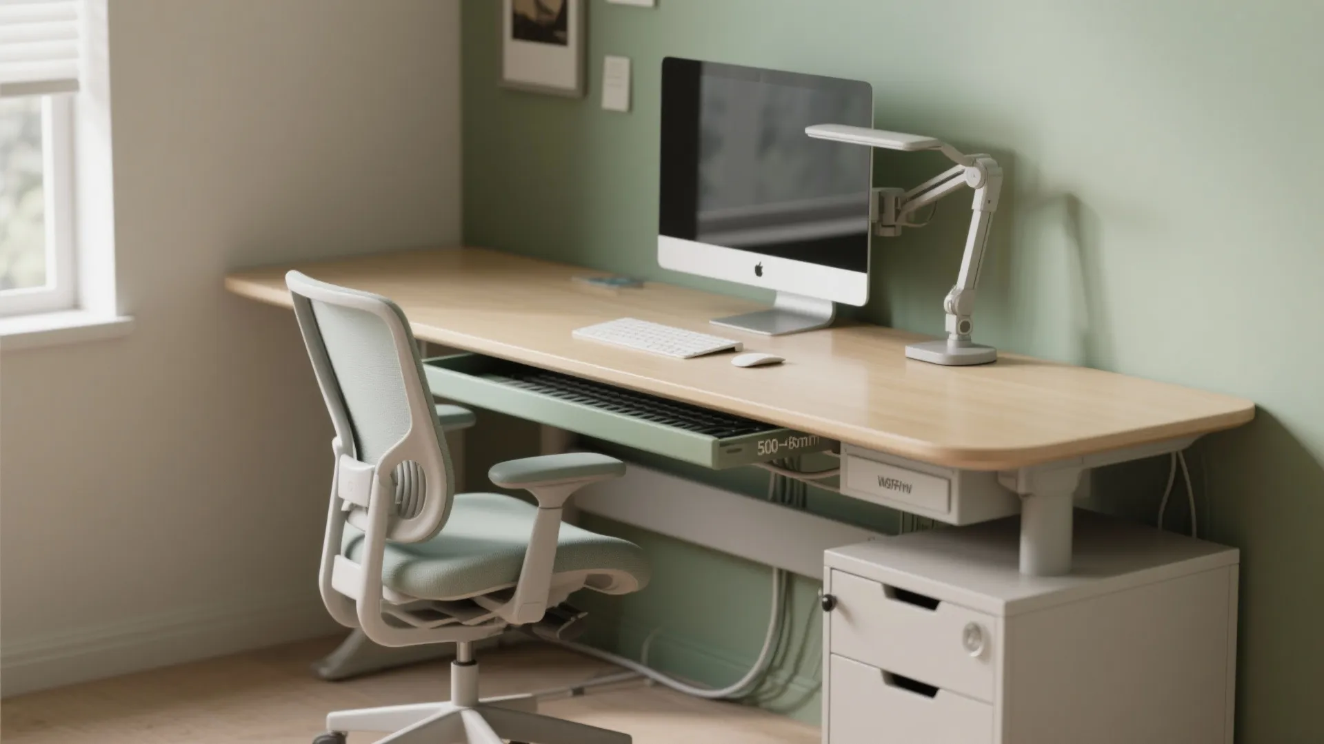Space-Saving Ergonomics: Narrow Desk + Mobile Pedestal