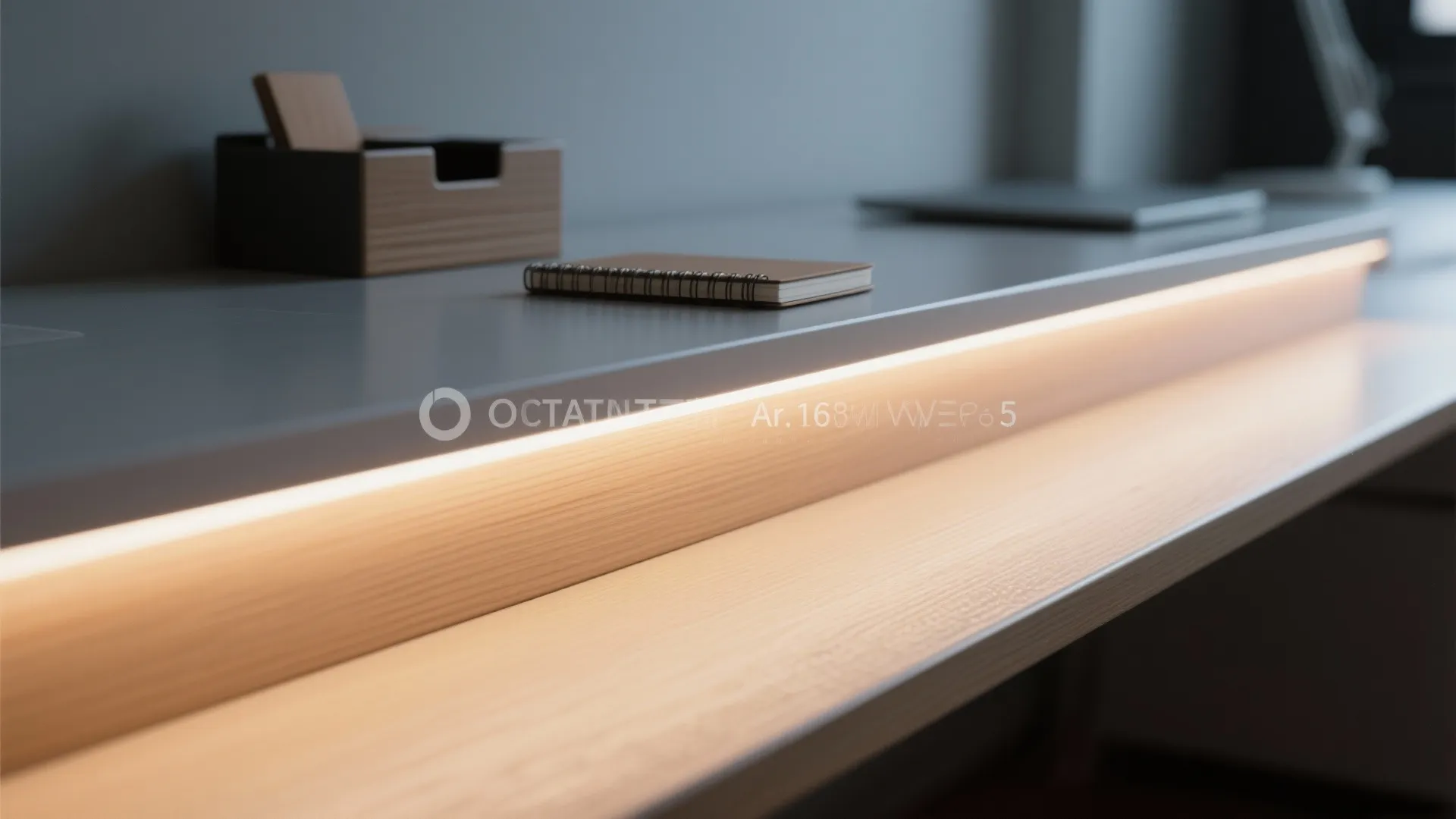4. The Narrow Desk with Integrated Lighting
