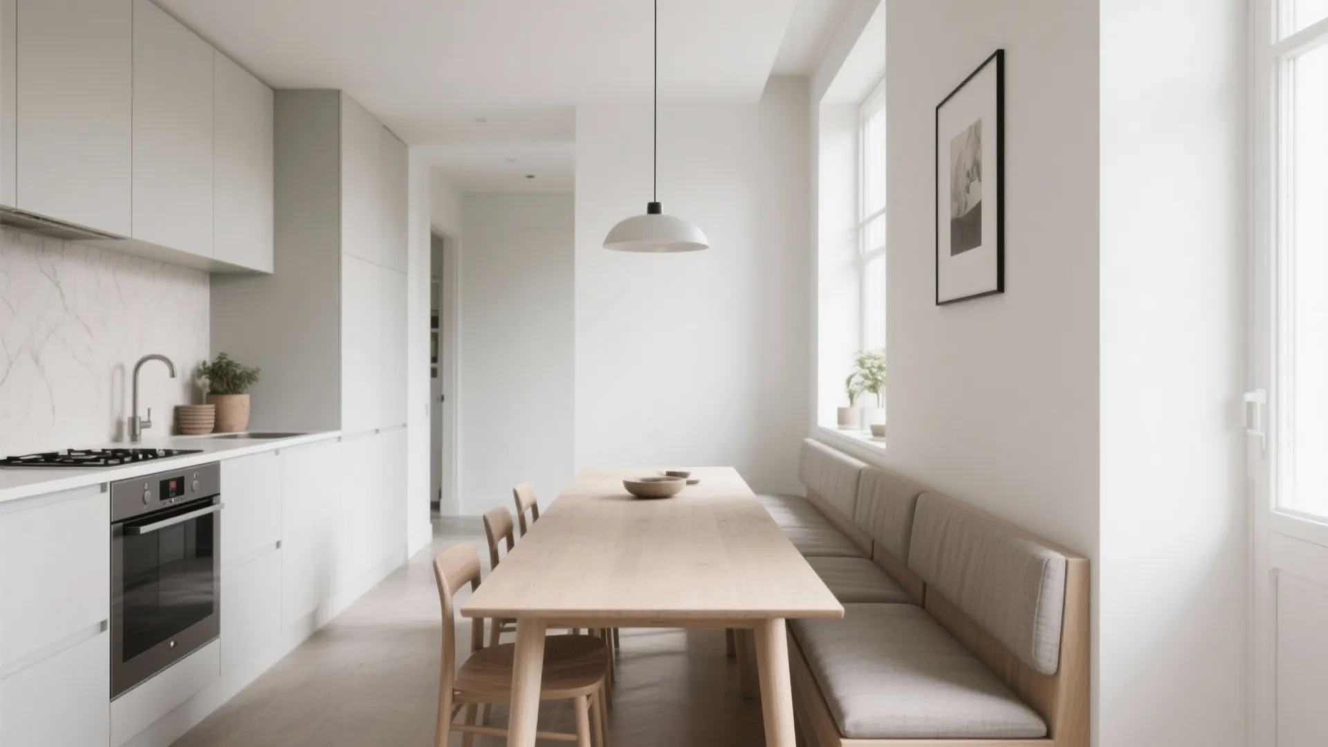 6. Narrow Dining Tables for Galley Kitchens