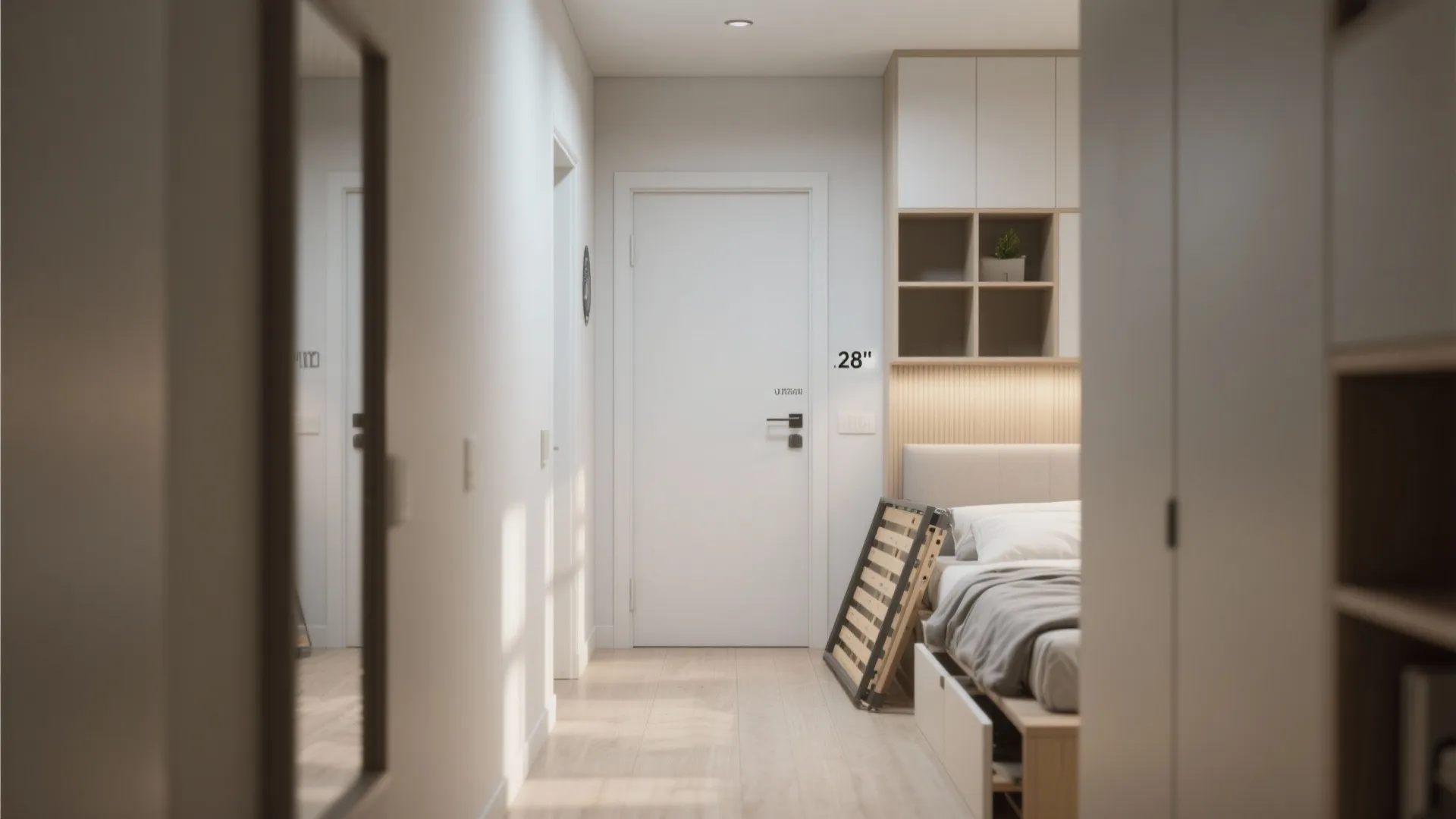 5. Narrow doors with smart furniture planning
