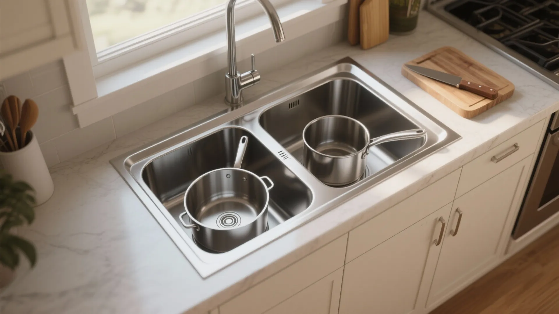 2. Narrow Double-Bowl (24"–30")