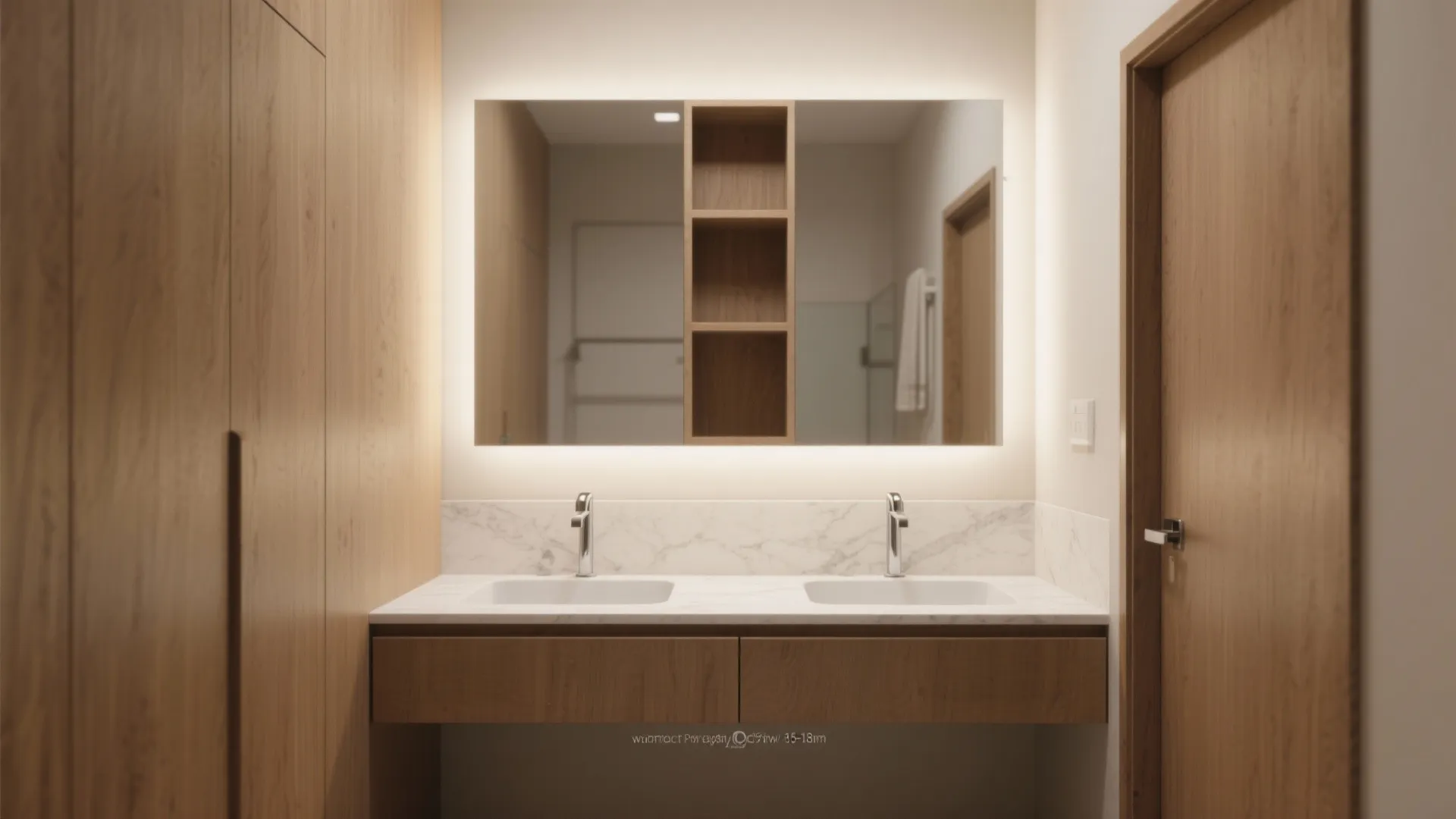 1. Narrow-depth double vanity