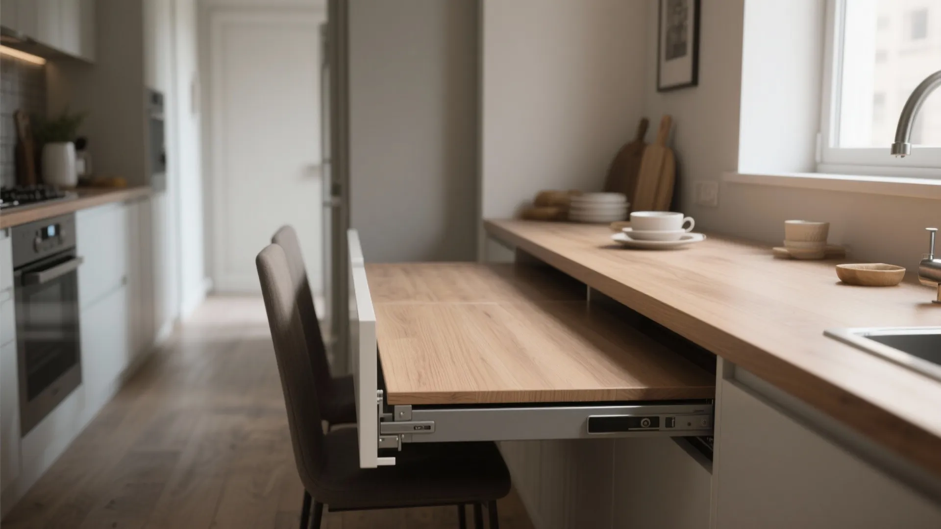 1. Narrow & Extendable Rectangle Table