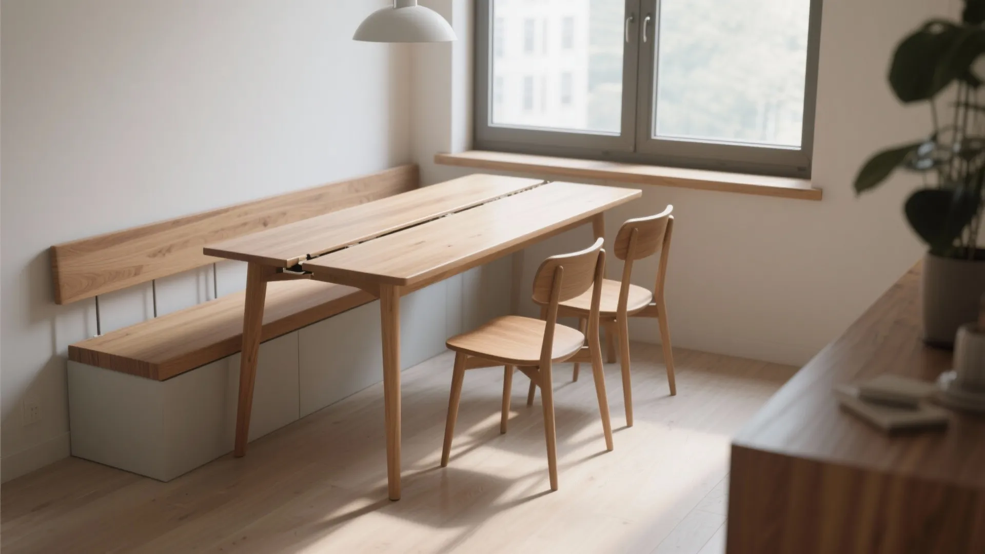 2. Narrow extendable table