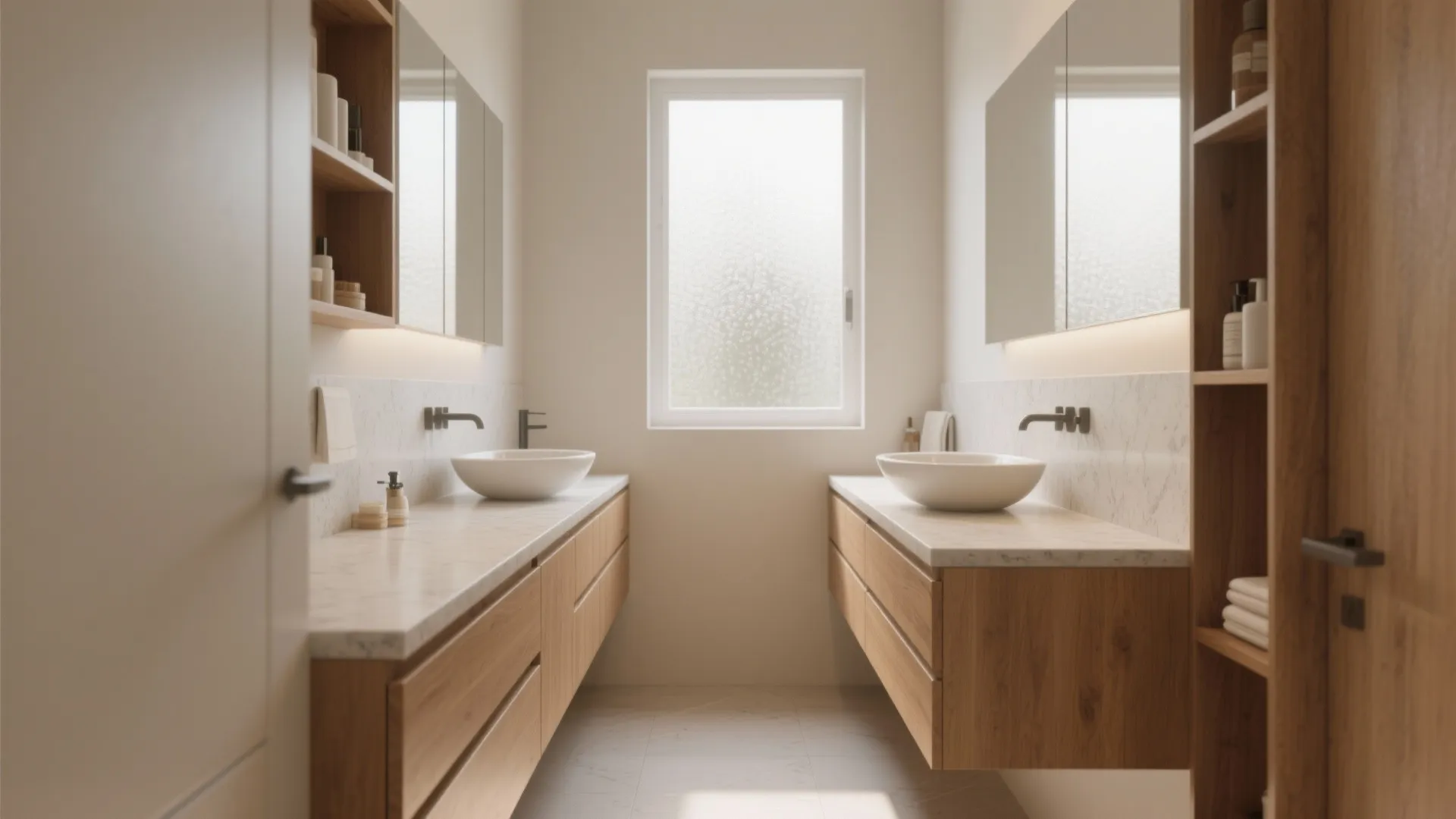 Double Vanity Ideas: 5 Small-Bathroom Solutions: Clever double vanity layouts and tips to fit two sinks into compact bathrooms without losing style