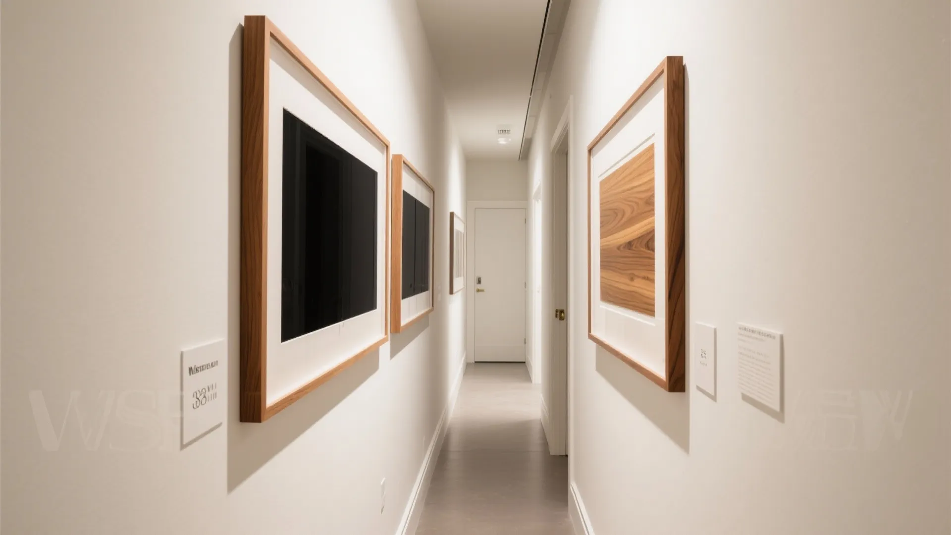 Cohesive gallery walls in narrow corridors