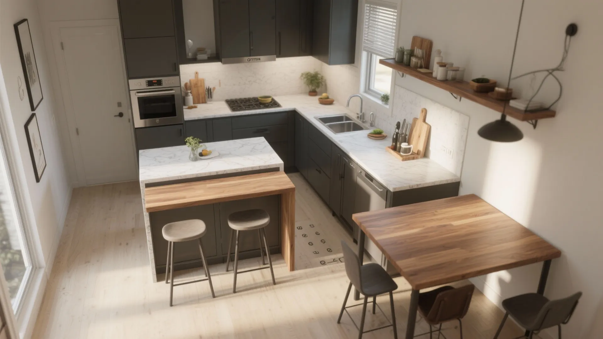 4. Multi-function islands and dining solutions