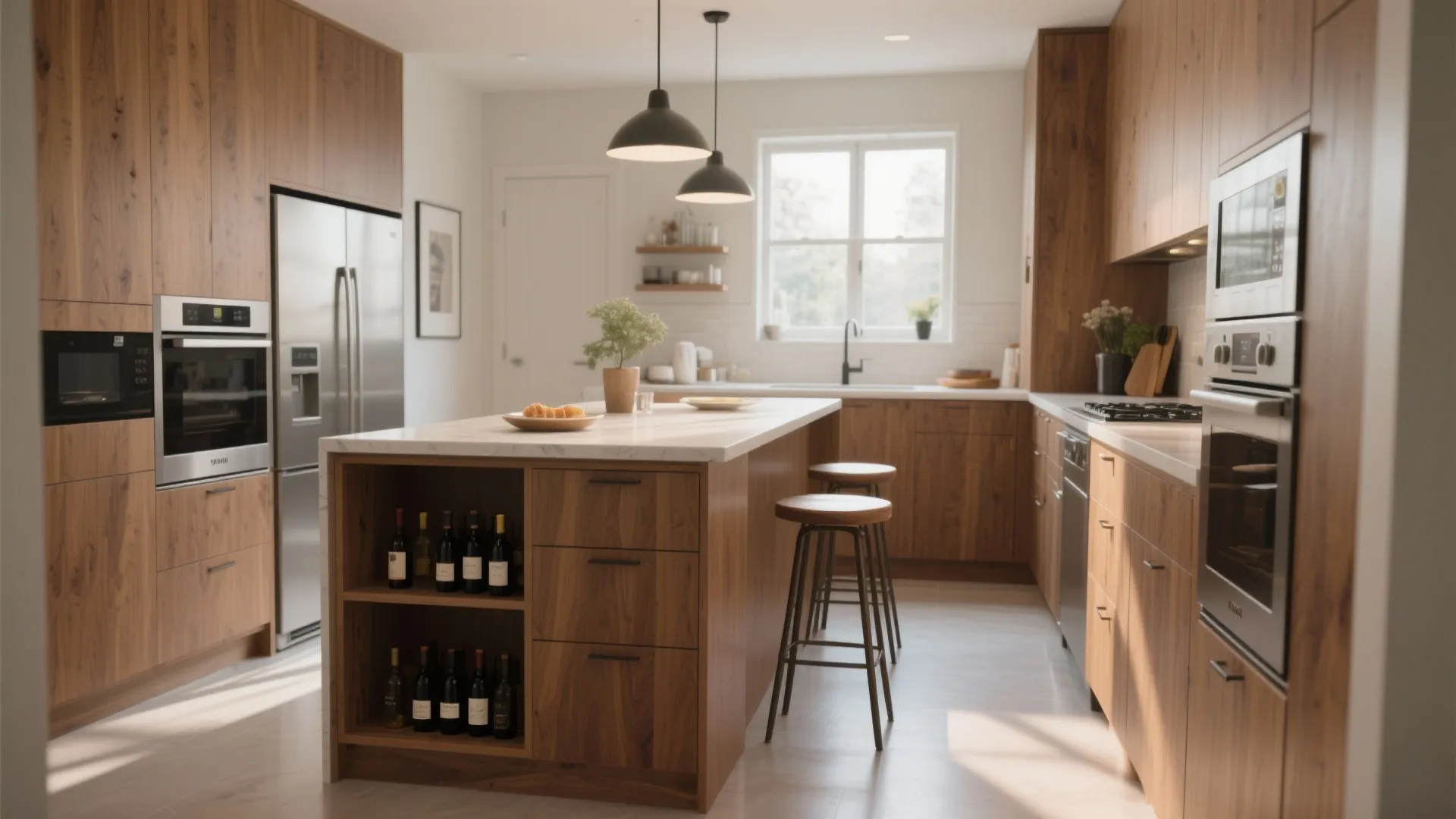 2. Narrow, Multi-Function Islands