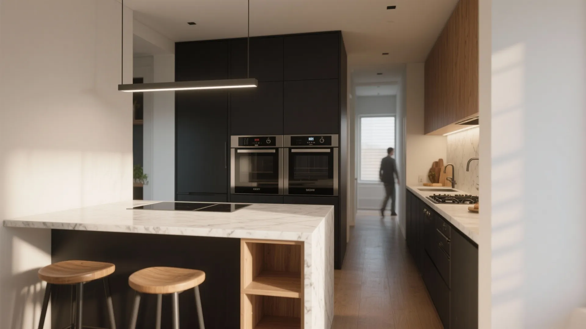 5. Narrow Island with Seating for Two