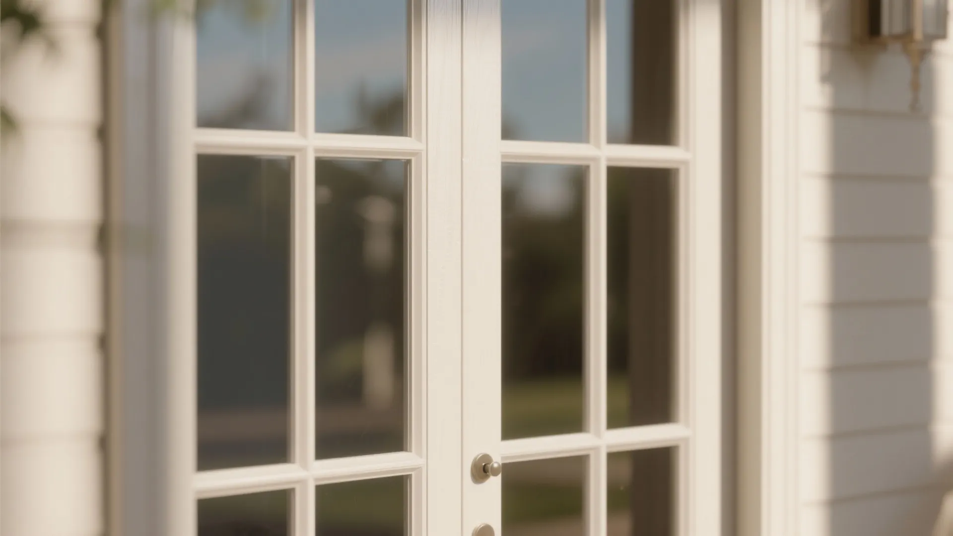 1. Narrow French doors with slim muntins