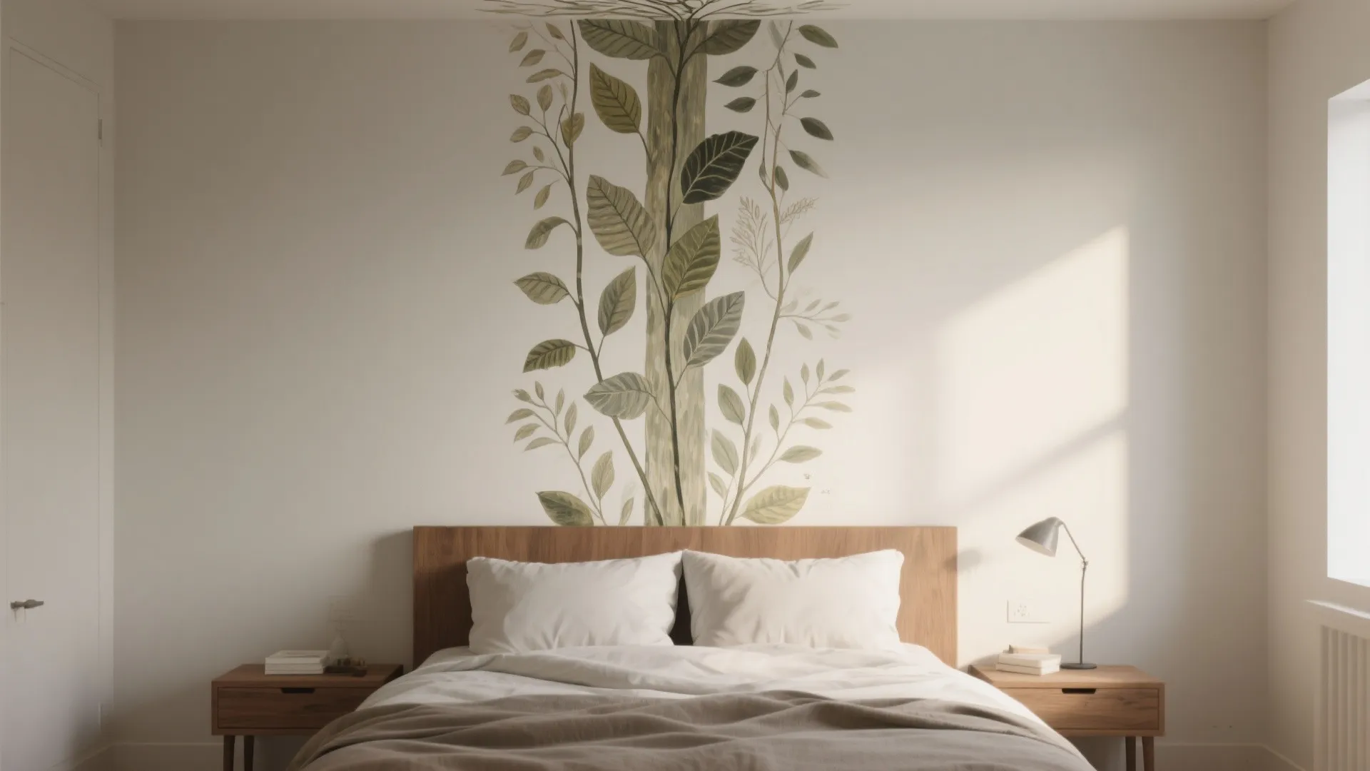 1. Narrow Mural Above the Bed: Vertical Storytelling
