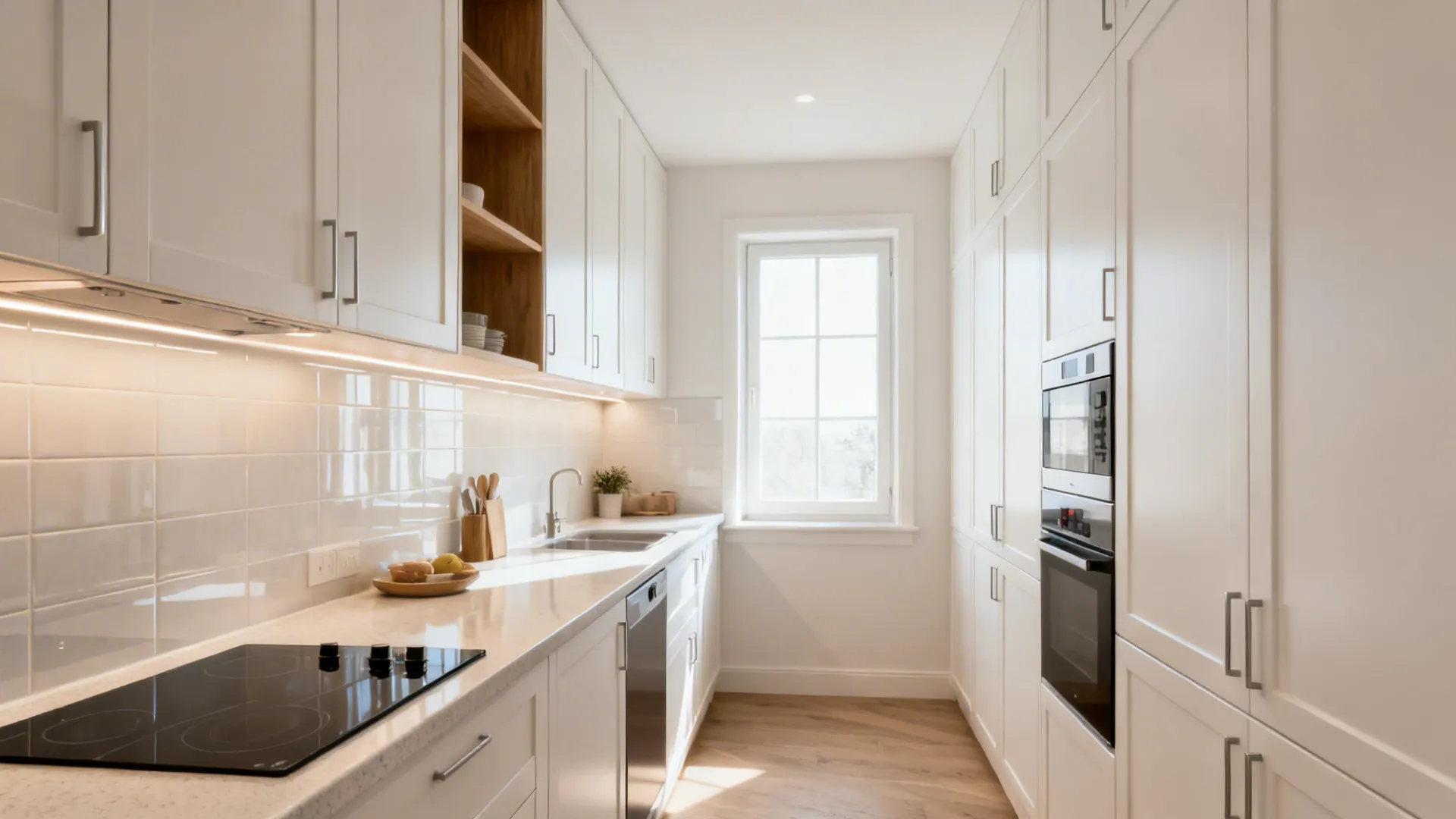 5 Narrow Kitchen Ideas with One Slab