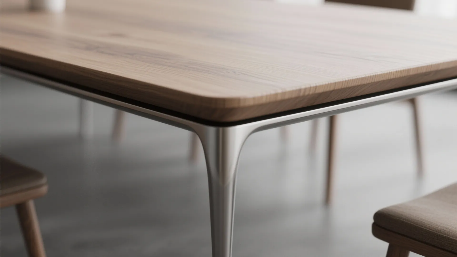 3. Narrow Profile Table with Open Legs