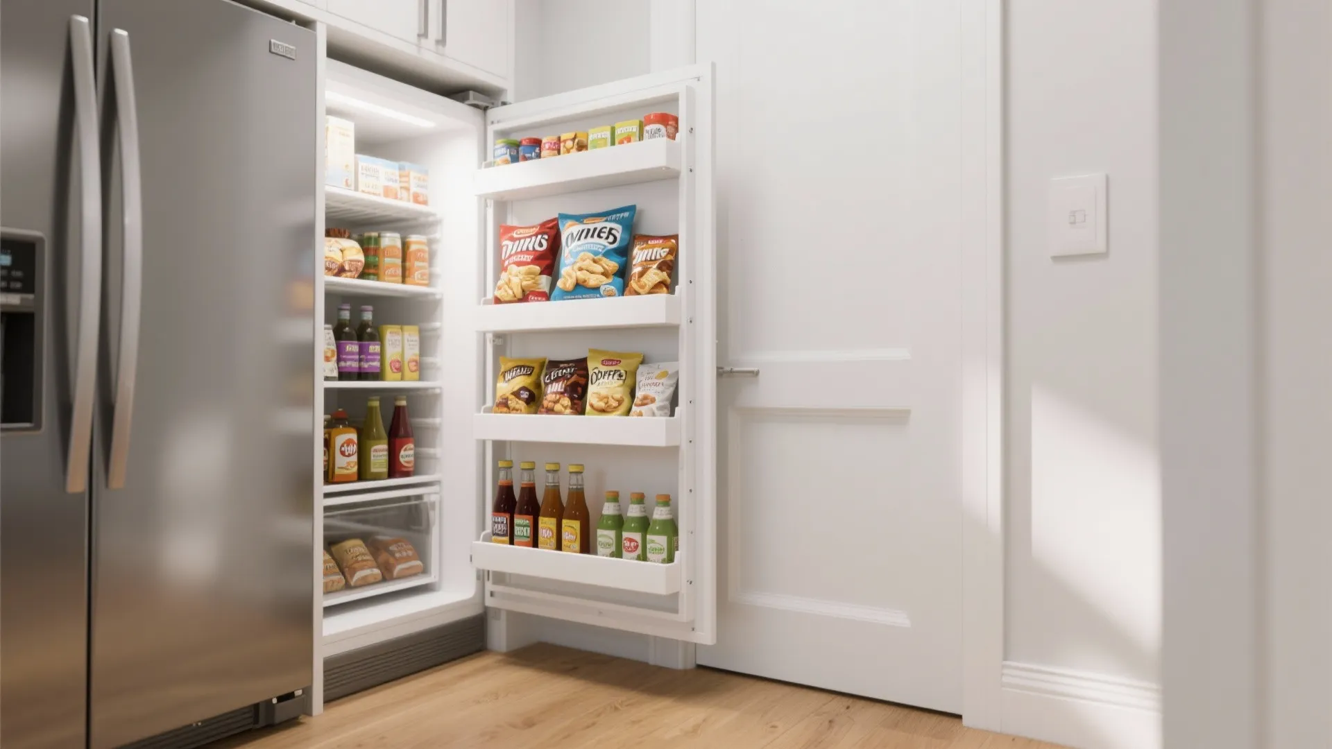 3. Narrow Slide-In Shelf Units