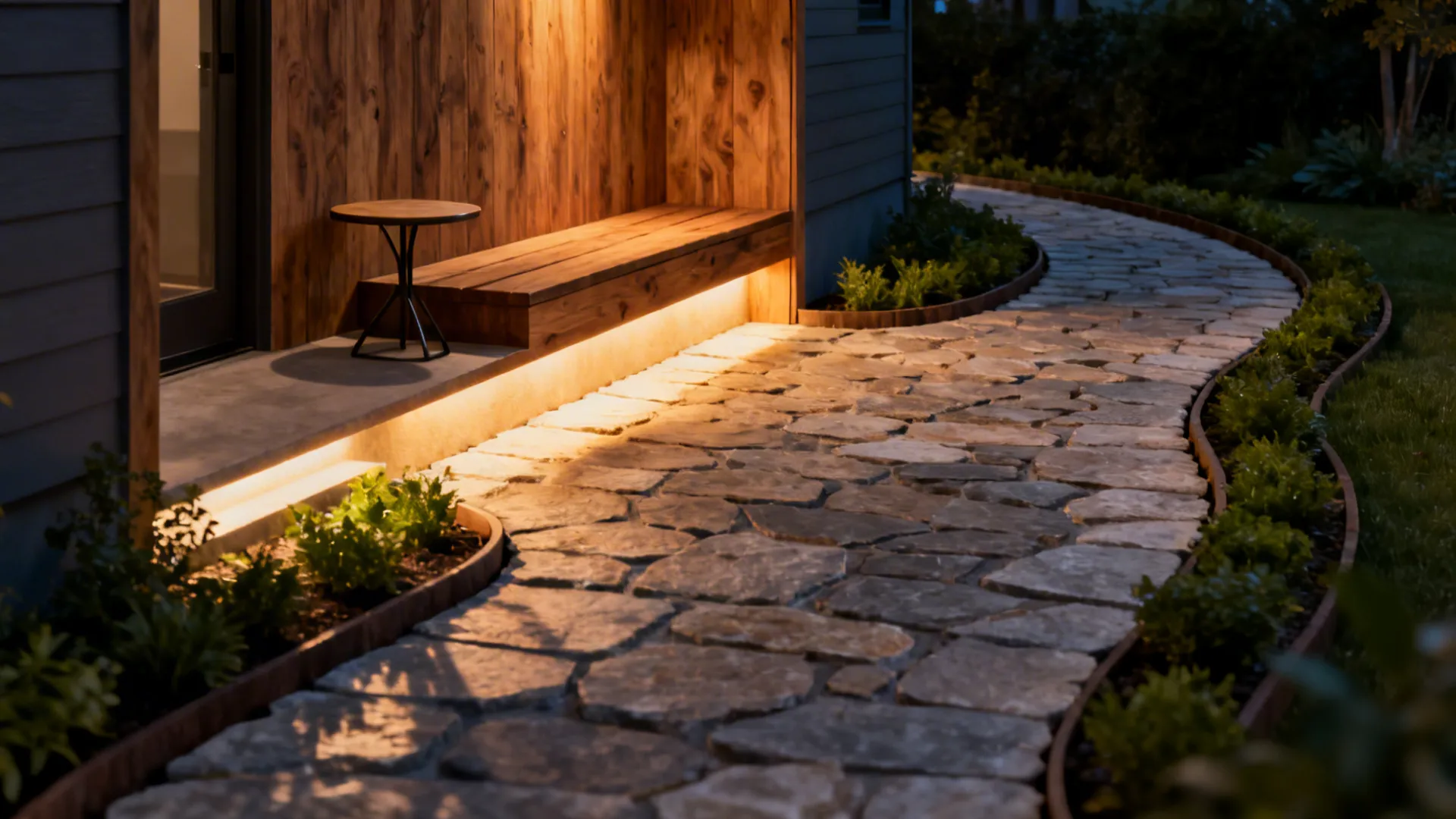 3. Narrow Path with Pocket Seating