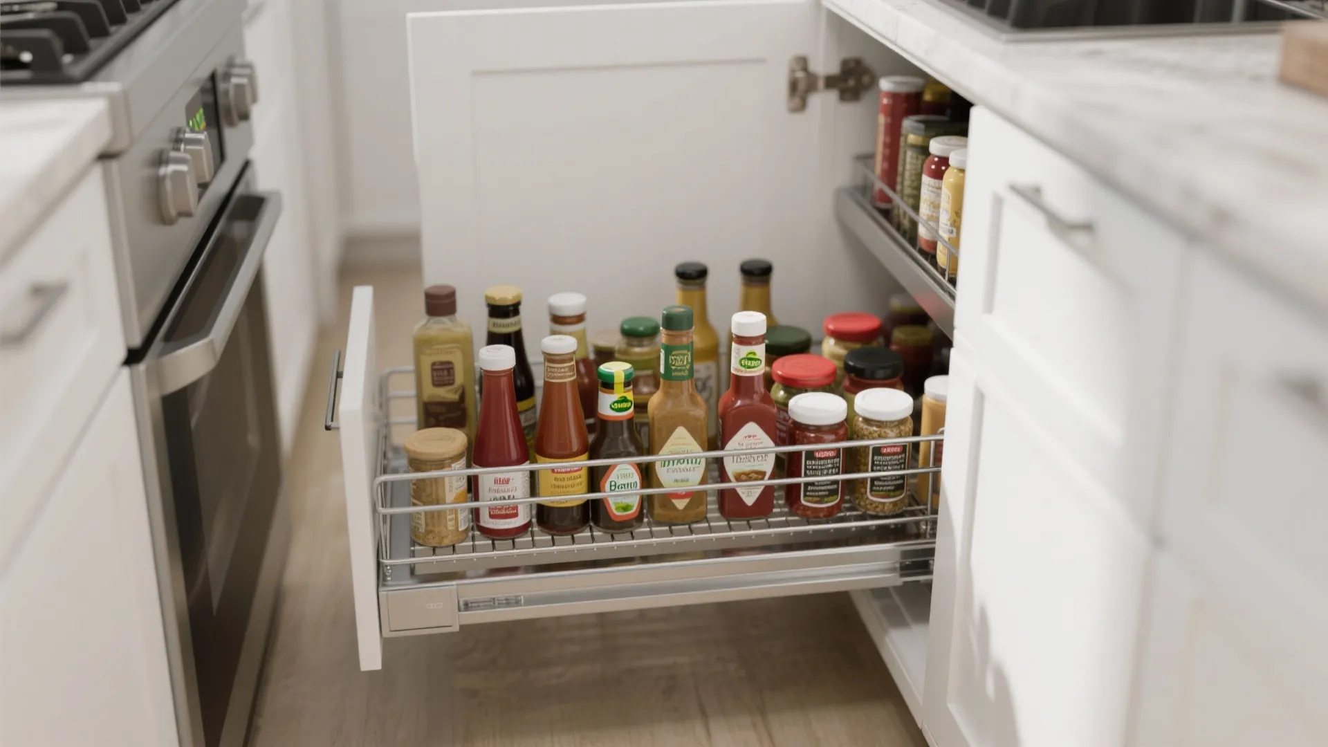 9. Narrow Pull-Out Pantry